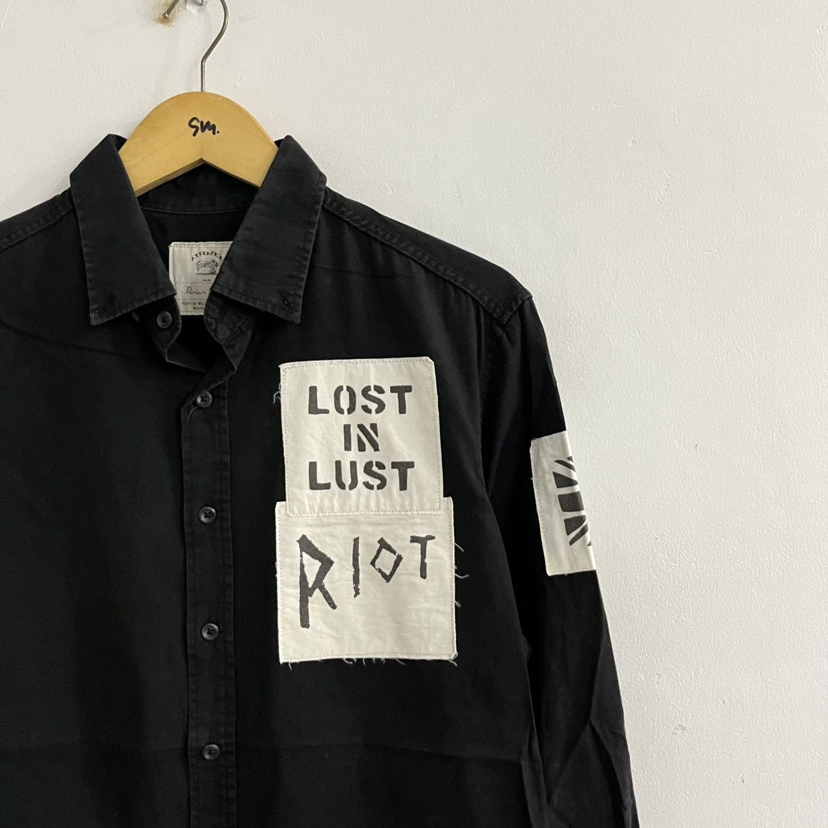 Japanese Brand Attention Emo Gothic Badges Button Up Shirt Size US M / EU 48-50 / 2 - 4 Thumbnail