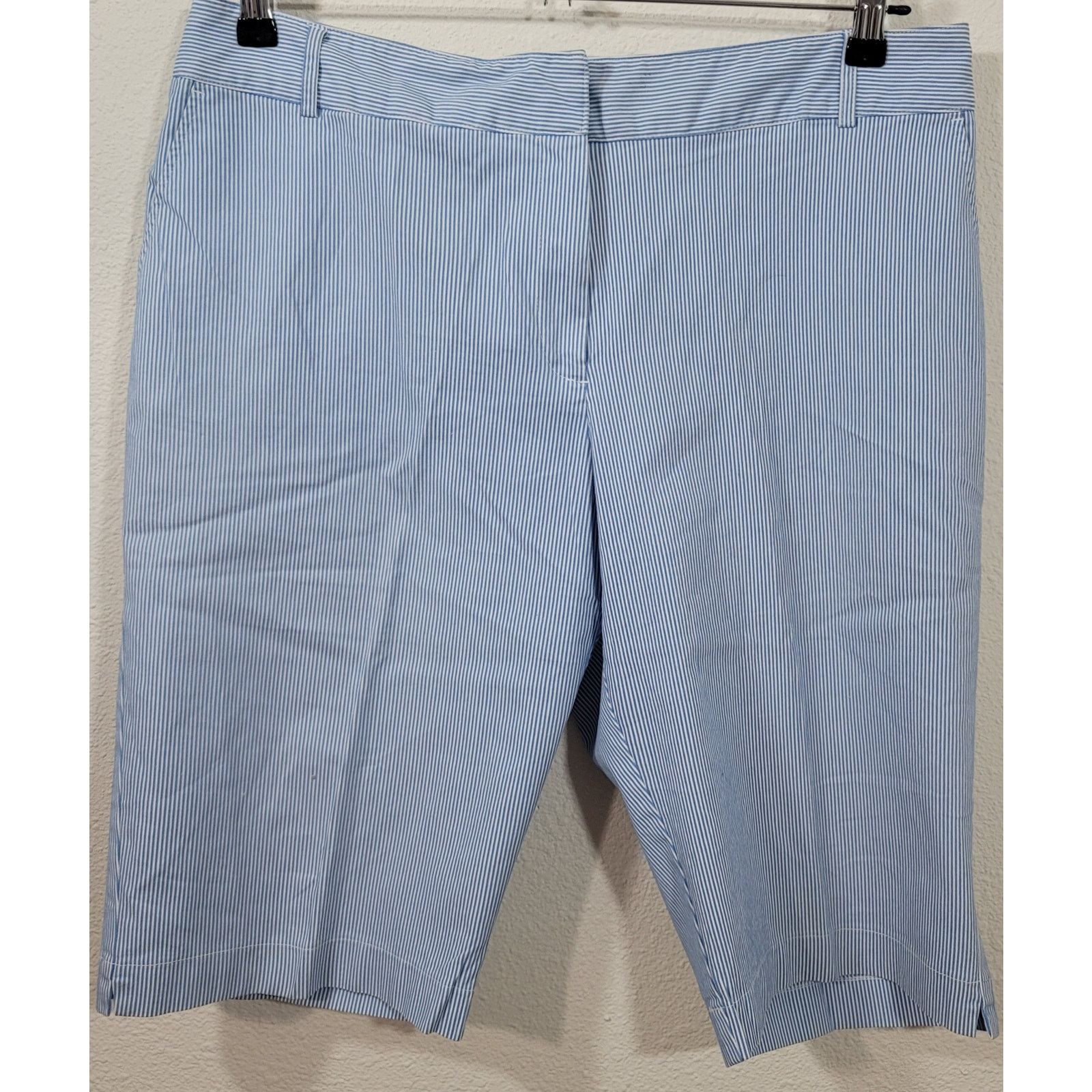 Other Briggs New York Blue White Striped Bermuda Shorts 18 Pockets Size 40" / US 18 - 5 Thumbnail