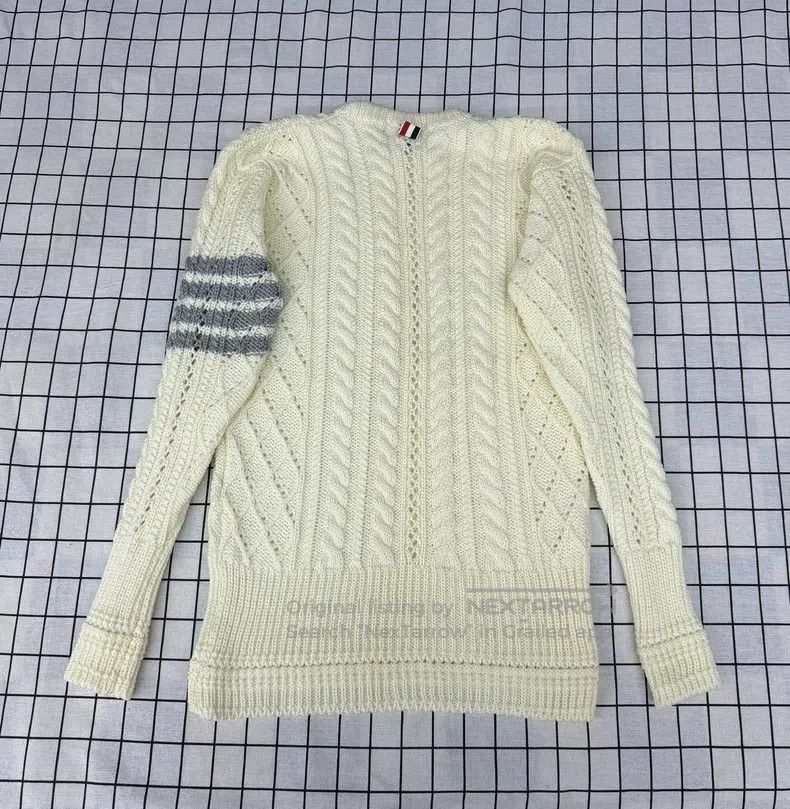Thom Browne Thom Browne Off-white crewneck sweater Size US XS / EU 42 / 0 - 2 Thumbnail