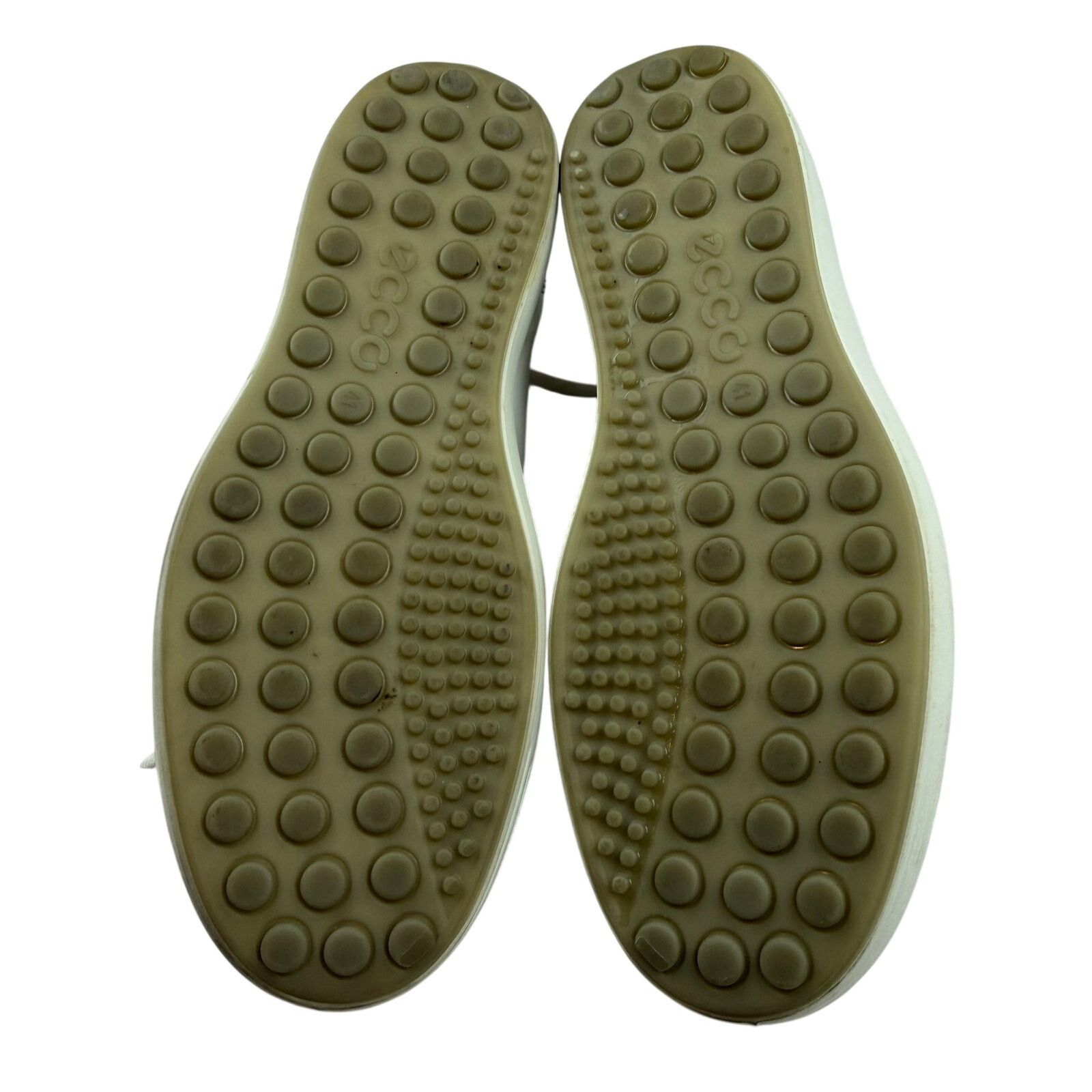 Ecco ECCO White Leather Lace-Up Sneakers Size 41 EU/7.5 US Size US 7.5 / IT 37.5 - 3 Thumbnail