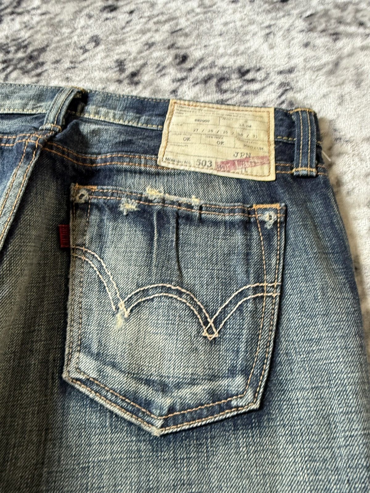 Edwin Edwin Fuga Style 503 Patina Fade Wash Whiskers Jeans Size US 28 / EU 44 - 17 Thumbnail