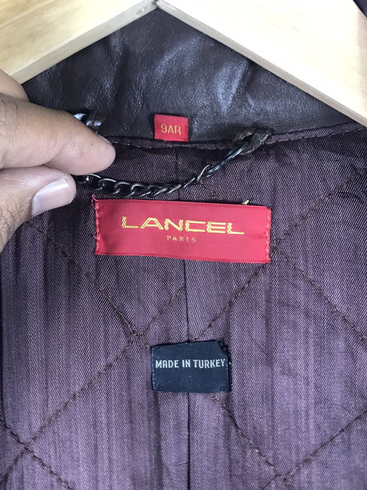 Lancel × Vintage ⚡️Vintage Lancel Paris Zipper Dark Brown Leather Jacket Size US M / EU 48-50 / 2 - 10 Thumbnail