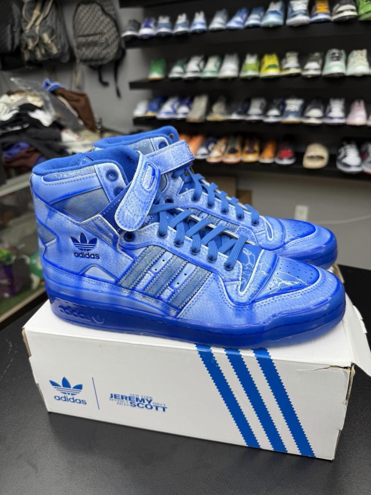 Other Adidas Originals Forum Hi Jeremy Scott Dipped Blue - 10 NEW Size US 10 / EU 43 - 4 Thumbnail
