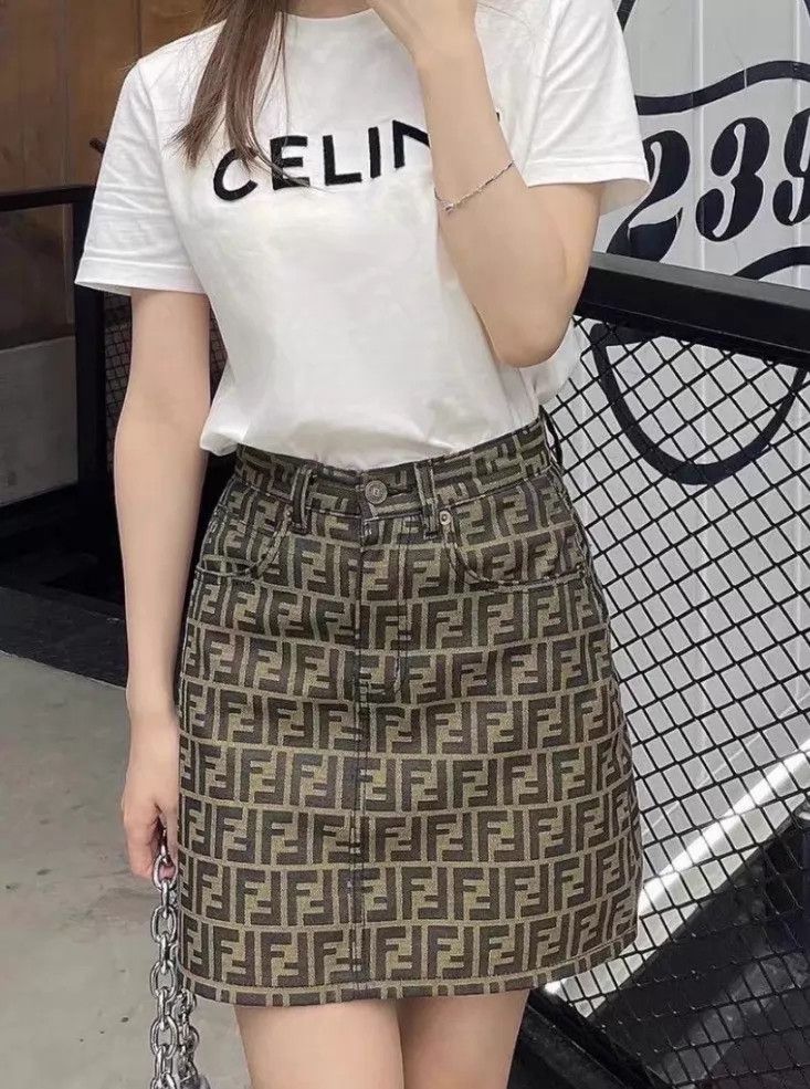 Fendi FENDI Brown Monogram Short Skirt 32 95 New Size 24" / US 00 / IT 34 - 4 Thumbnail
