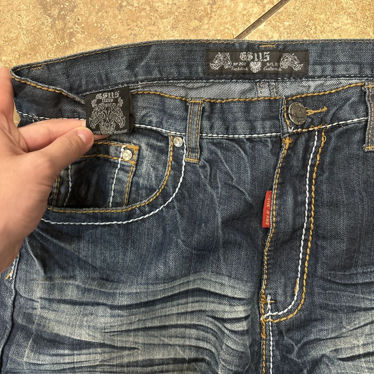 Japanese Brand × Vintage Y2K Faded Mens Jeans Size US 36 / EU 52 - 5 Thumbnail