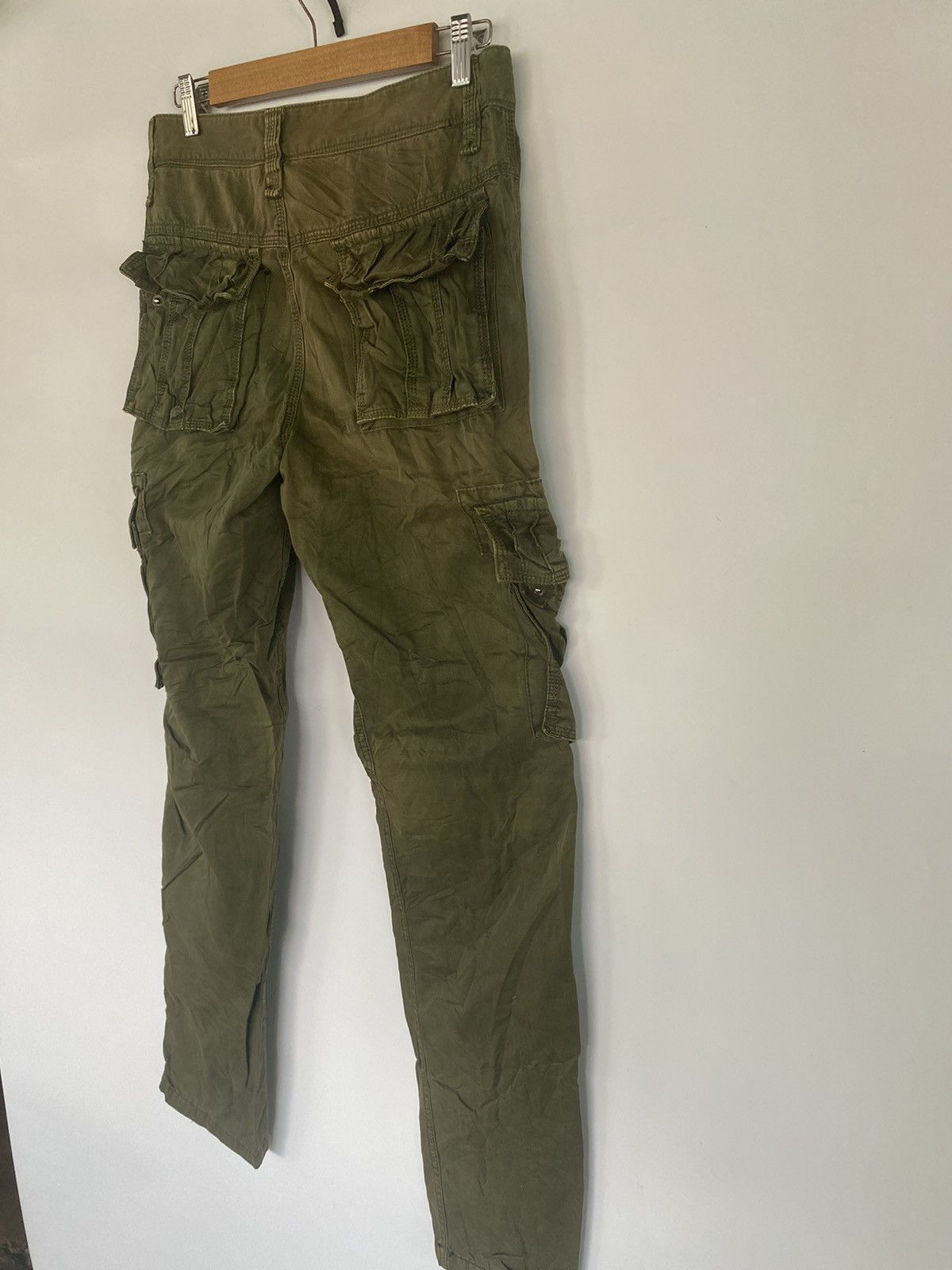 Japanese Brand FUHAO Cargo Multiple Pocket Green Army Pants Size US 30 / EU 46 - 5 Thumbnail
