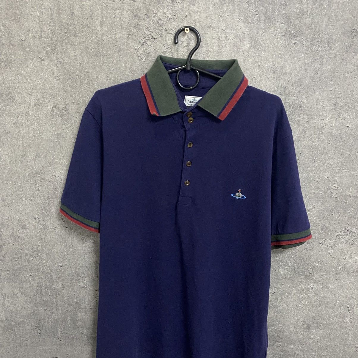 Vivienne Westwood Vivienne Westwood Polo T-Shirt Vintage Small Orb Logo Luxury Size US XL / EU 56 / 4 - 4 Thumbnail