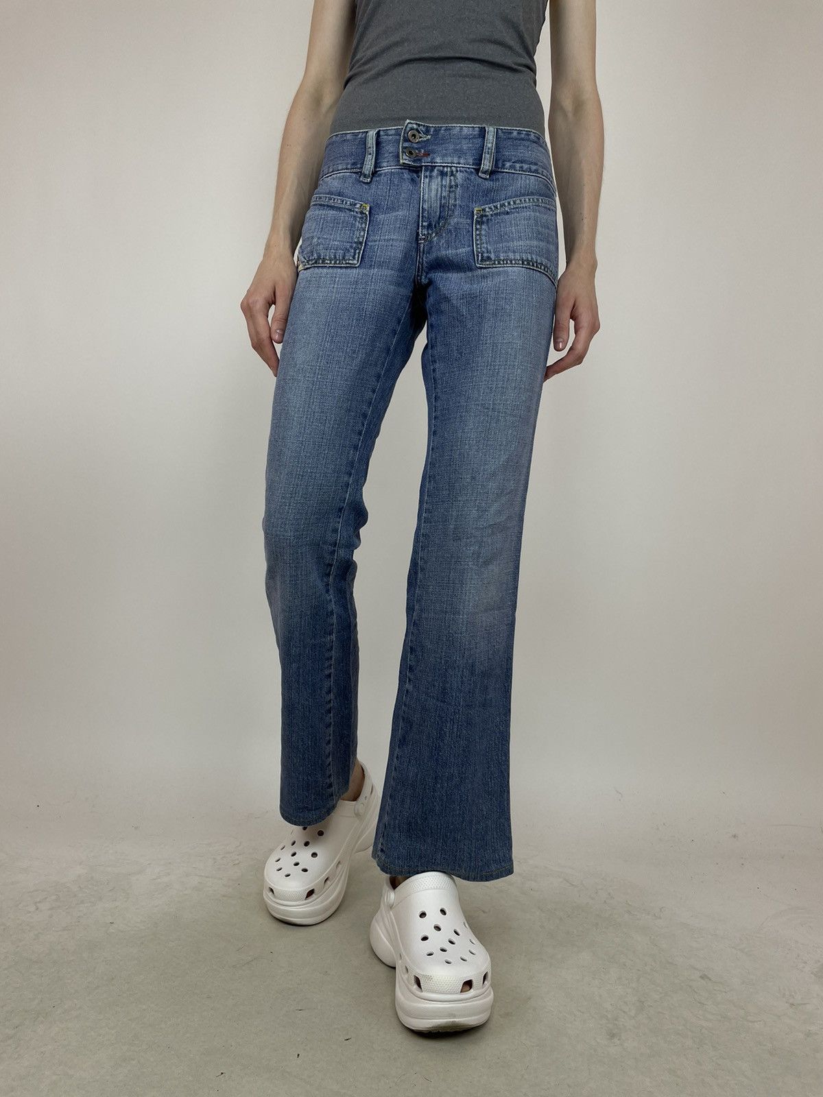 Diesel × Vintage DIESEL VINTAGE FLARED CROPPED JEANS WOMEN'S size 28 Size 28" / US 6 / IT 42 - 3 Thumbnail