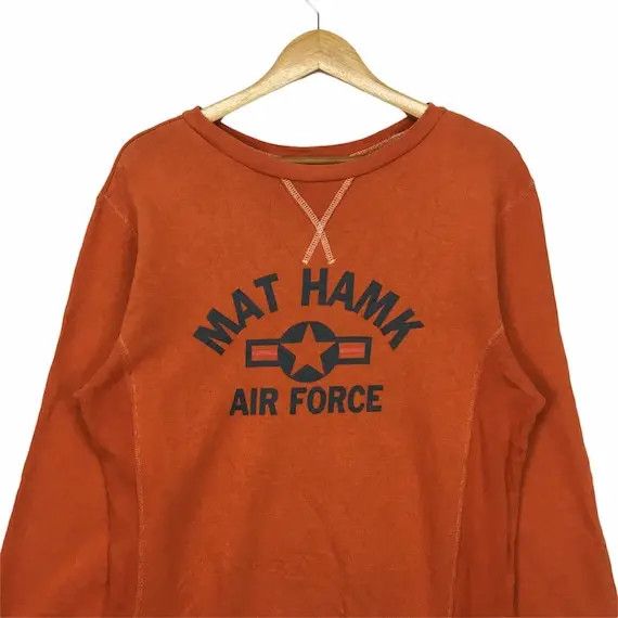 Vintage MAT HAMK Air Force Crewneck Sweatshirt Spell Out Streetwear Size US M / EU 48-50 / 2 - 2 Thumbnail
