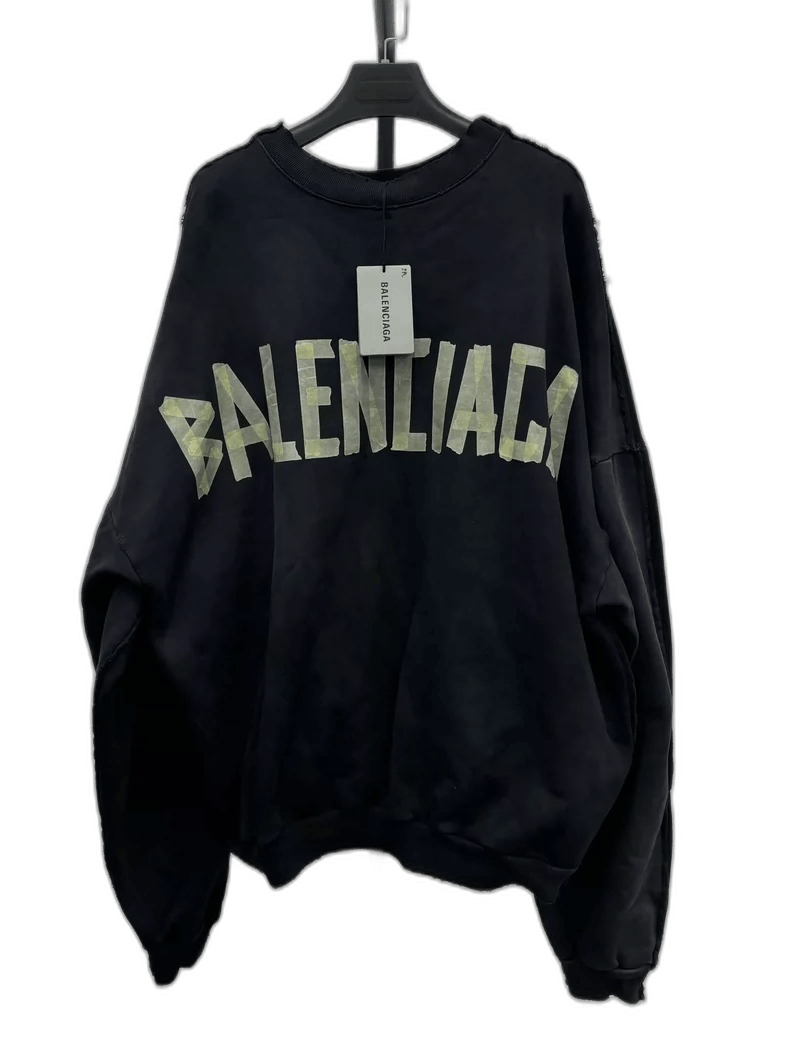 Balenciaga Balenciaga Black Long Sleeve Sweatshirt Size US XXS / EU 40 - 1 Thumbnail