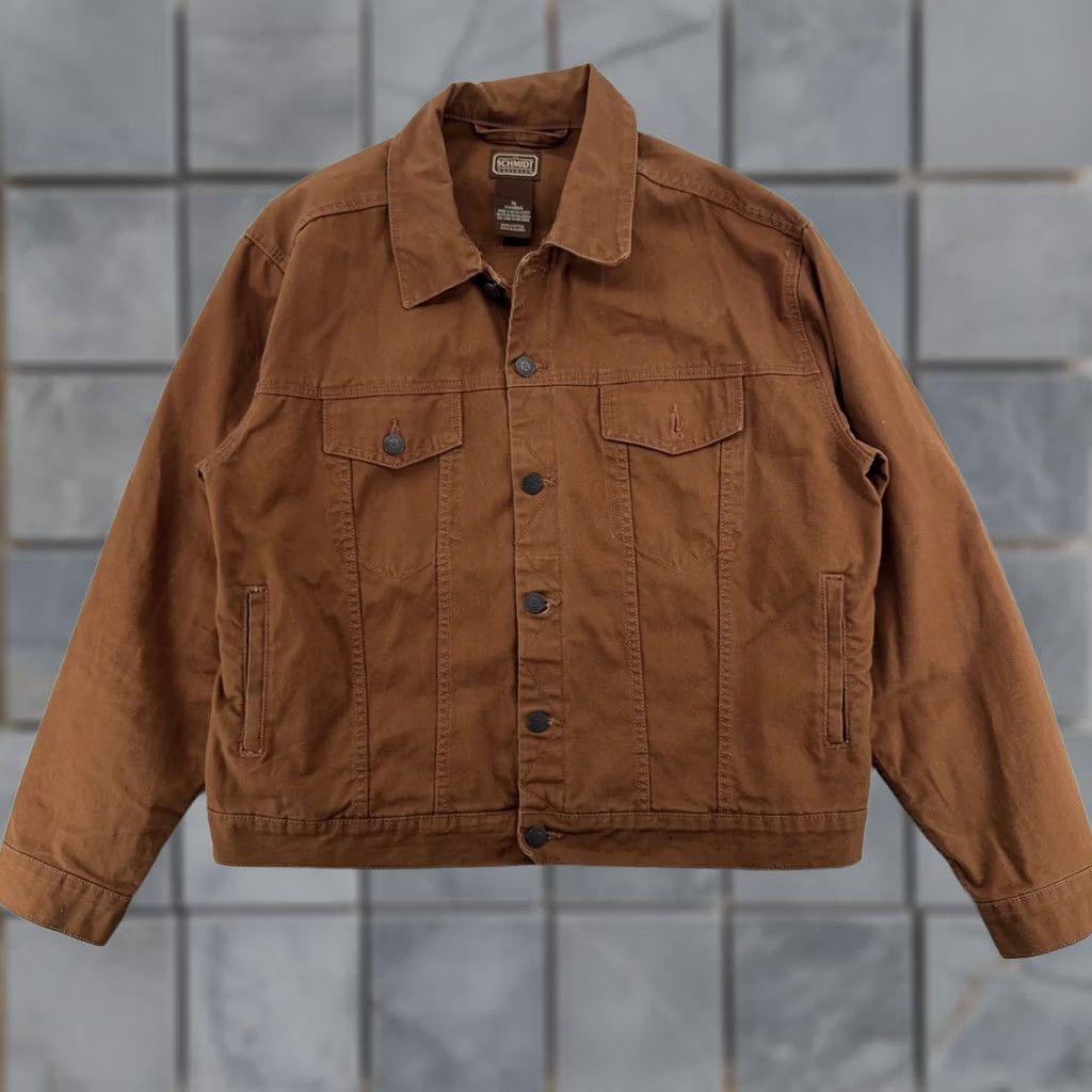Vintage VINTAGE C.E. Schmidt WORKWEAR BROWN LIGHTWEIGHT WORK JACKET XL Shirt Size US XL / EU 56 / 4 - 1 Thumbnail