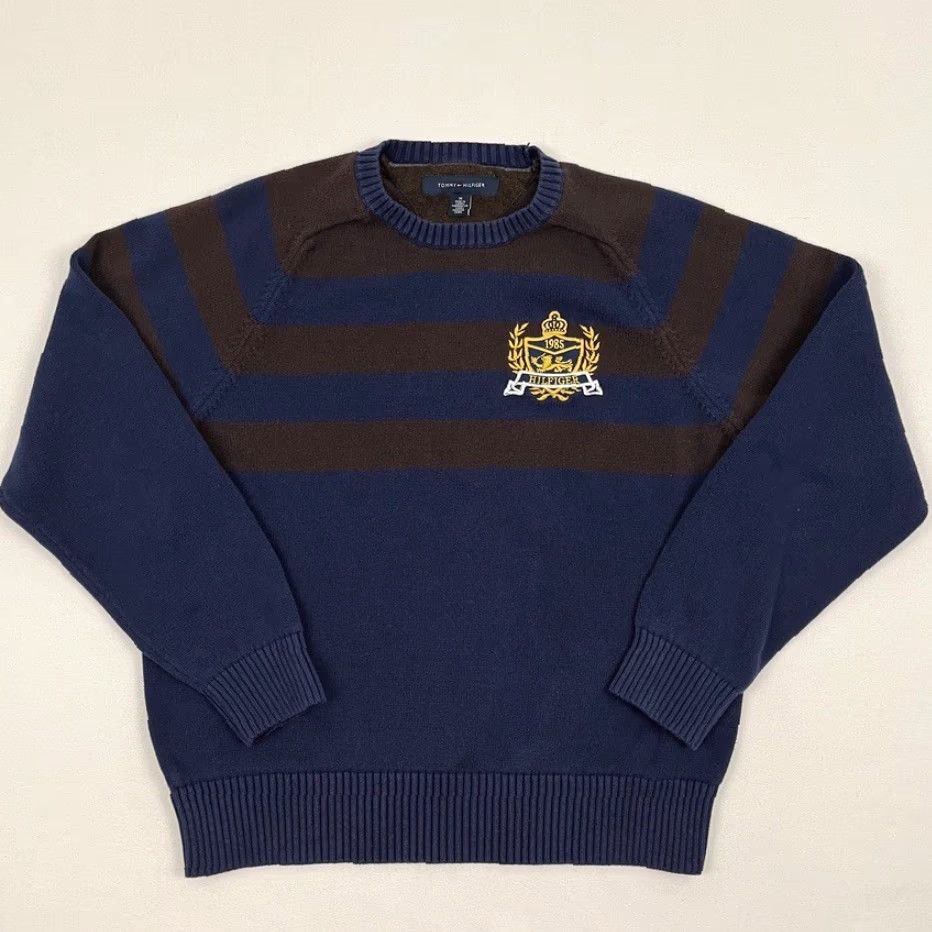 Tommy Hilfiger TOMMY HILFIGER Sweater Womens M Multicolor Striped Knit Crew Pullover Regular Fit Casual Size M / US 6-8 / IT 42-44 - 3 Thumbnail