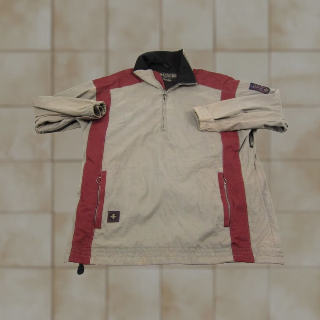 Vintage Vintage Columbia Jacket Adult L Brown Beige 1/2 Zip Bomber Windproof All Seasons Outdoor Mens Size US L / EU 52-54 / 3 - 1 Thumbnail