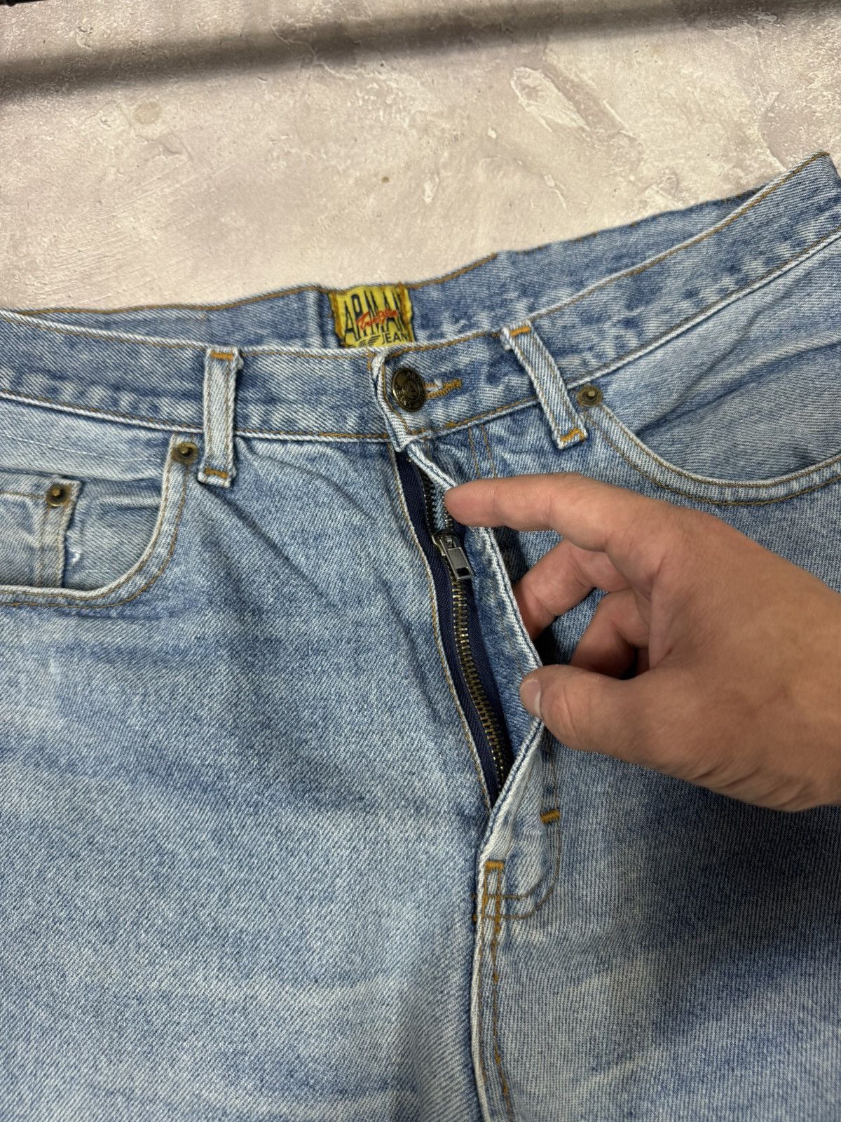Vintage Vintage 90s Armani Jeans Fade Denim Pants Size US 32 / EU 48 - 6 Thumbnail