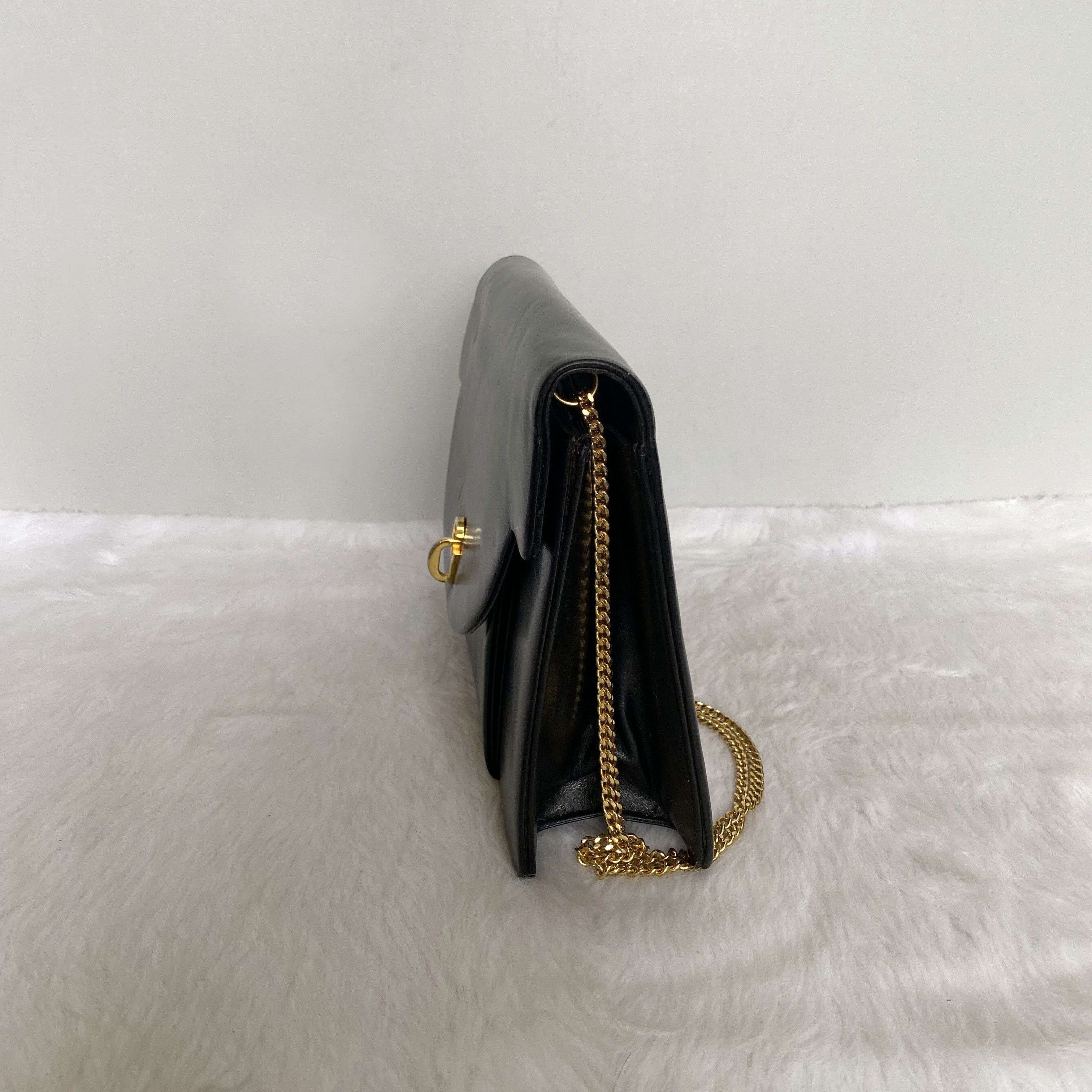 Dior × Vintage Vintage Black Chained Leather Shoulder Bag Size ONE SIZE - 3 Thumbnail
