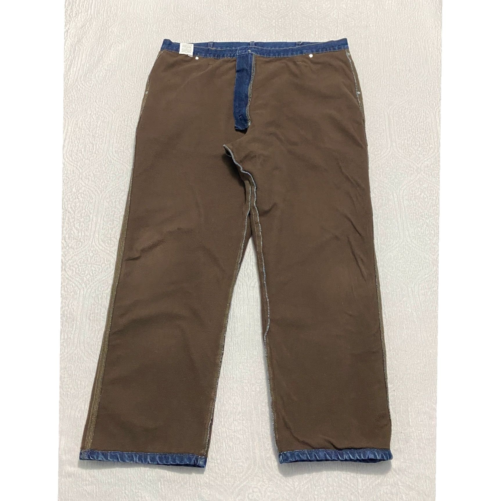 Wrangler Wrangler Carpenter Jeans Mens 42x30 Denim Fleece Lined Workwear Relaxed Size US 42 / EU 58 - 2 Thumbnail