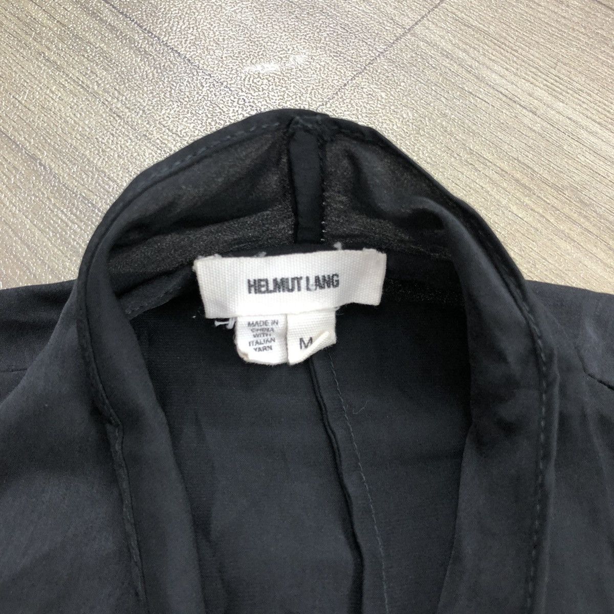 Helmut Lang Helmut Lang Draped Wrap Black Blouse Italian Designer Luxury Size M / US 6-8 / IT 42-44 - 8 Thumbnail