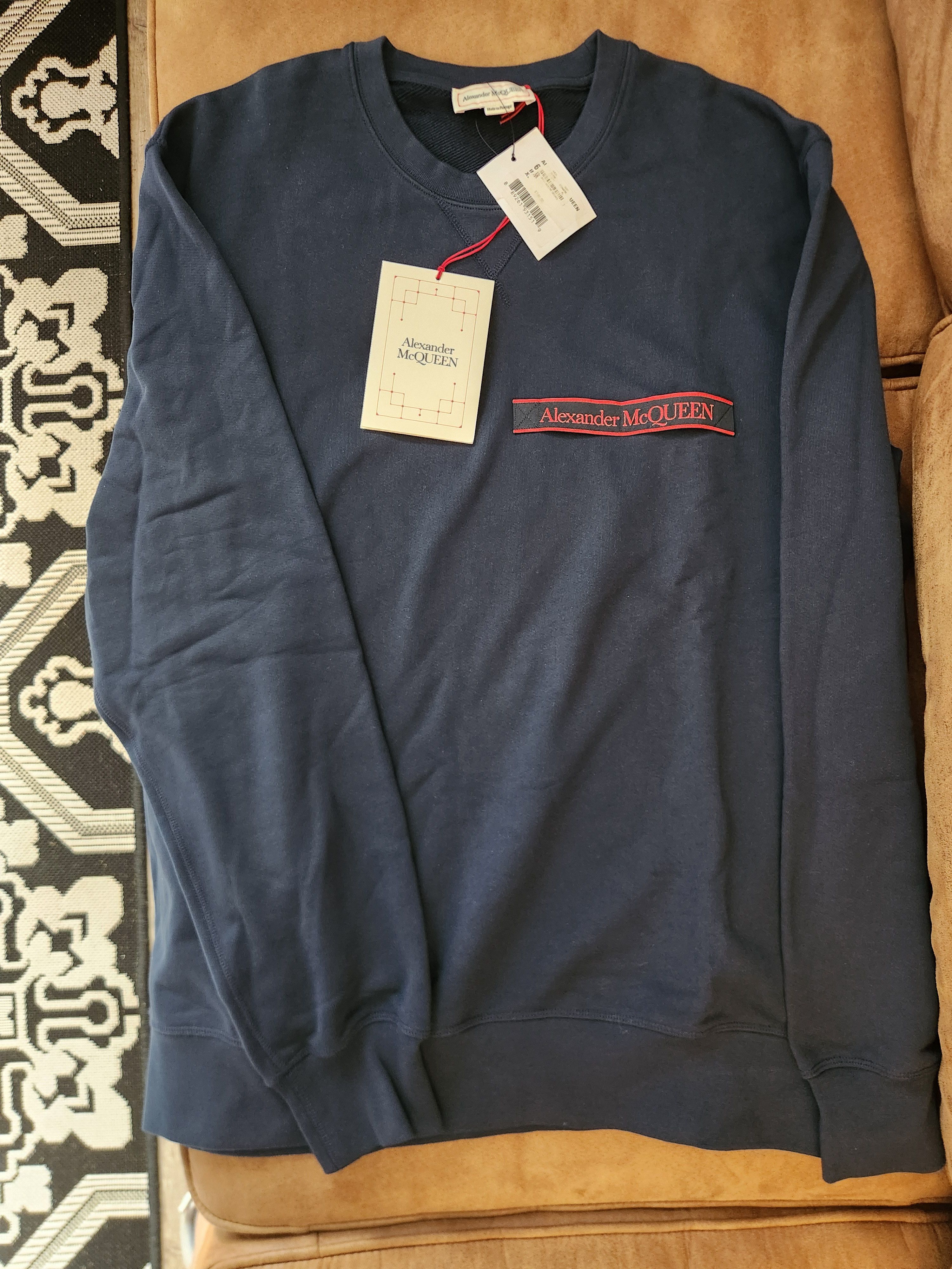 Alexander McQueen Alexander McQueen Navy Crew Size US XL / EU 56 / 4 - 1 Thumbnail