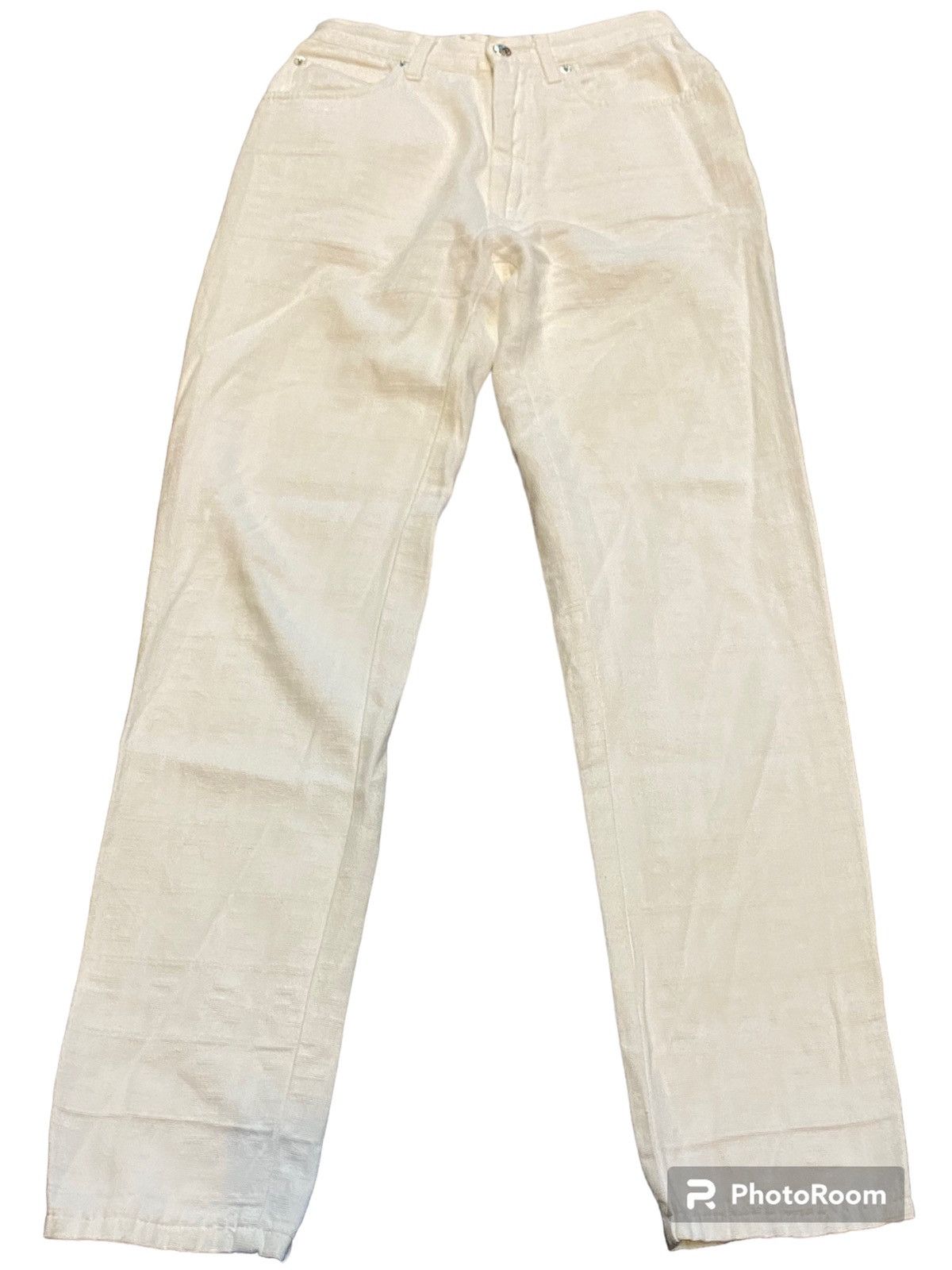 Fendi × Vintage Fendi monogram white pants Size 26" / US 2 / IT 38 - 2 Thumbnail