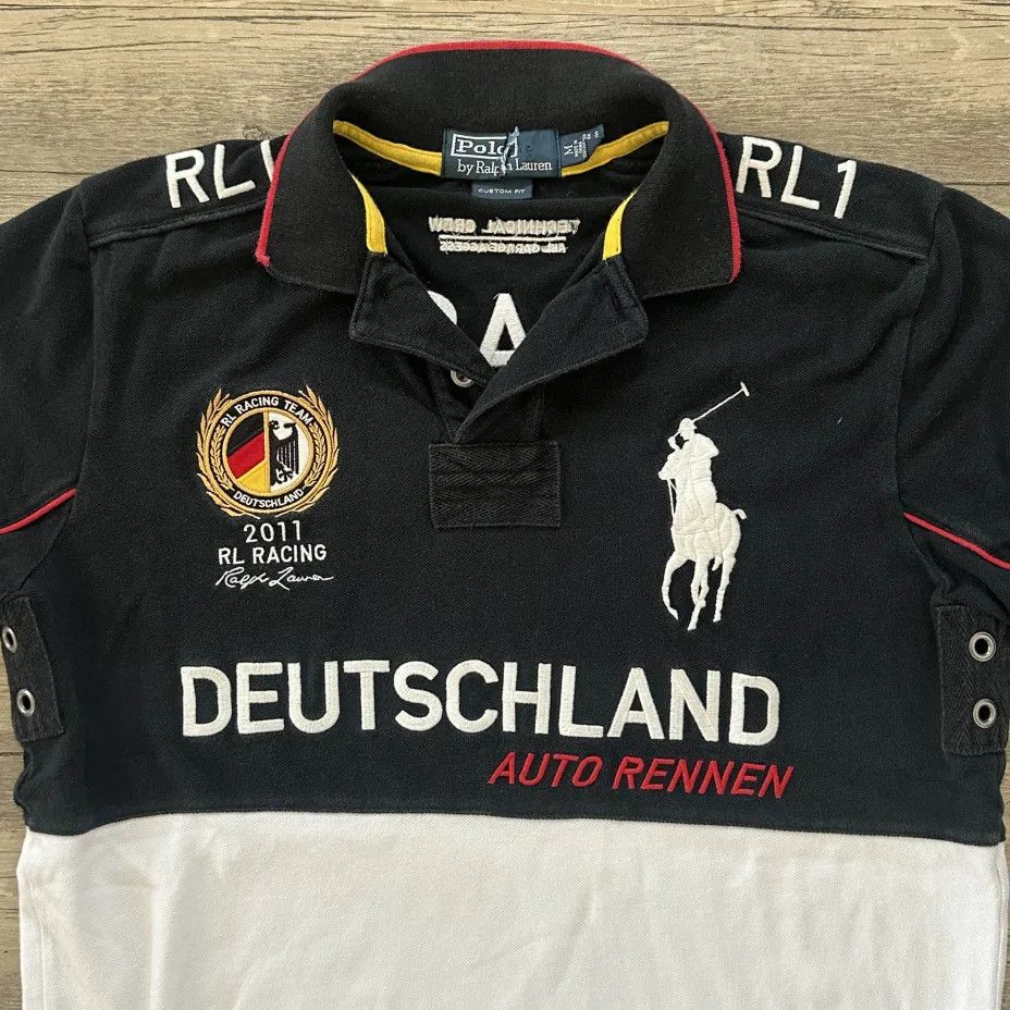 Polo Ralph Lauren Vintage 2011 Polo Ralph Lauren Deutschland Auto Rennen Rugby Size US M / EU 48-50 / 2 - 2 Thumbnail