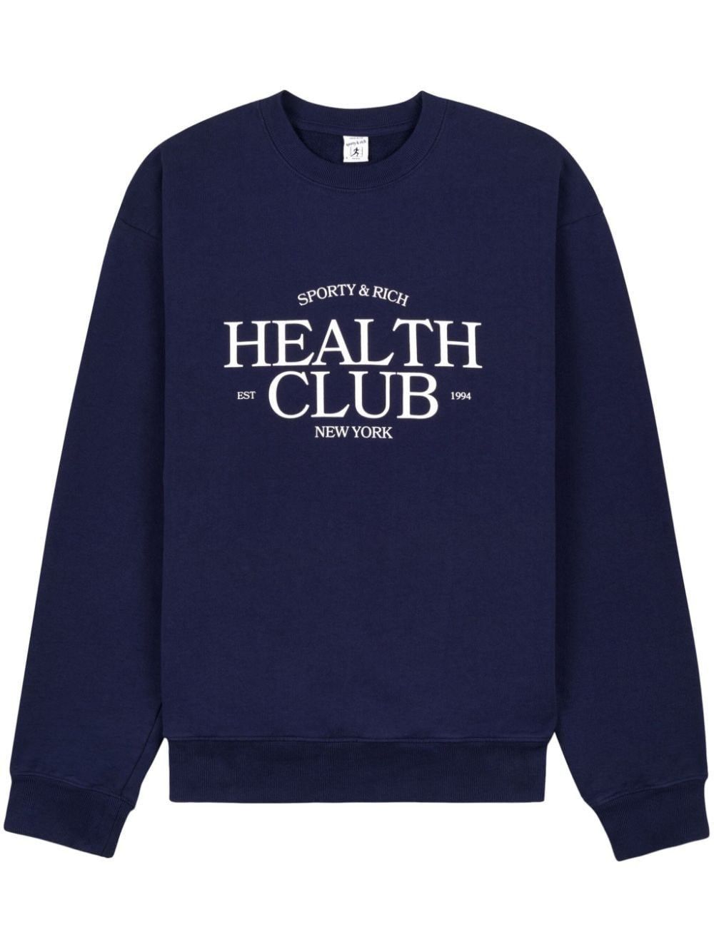 Sporty & Rich o1mle0525 SR Health Crewneck Sweatshirt in Navy Size M / US 6-8 / IT 42-44 - 1 Thumbnail