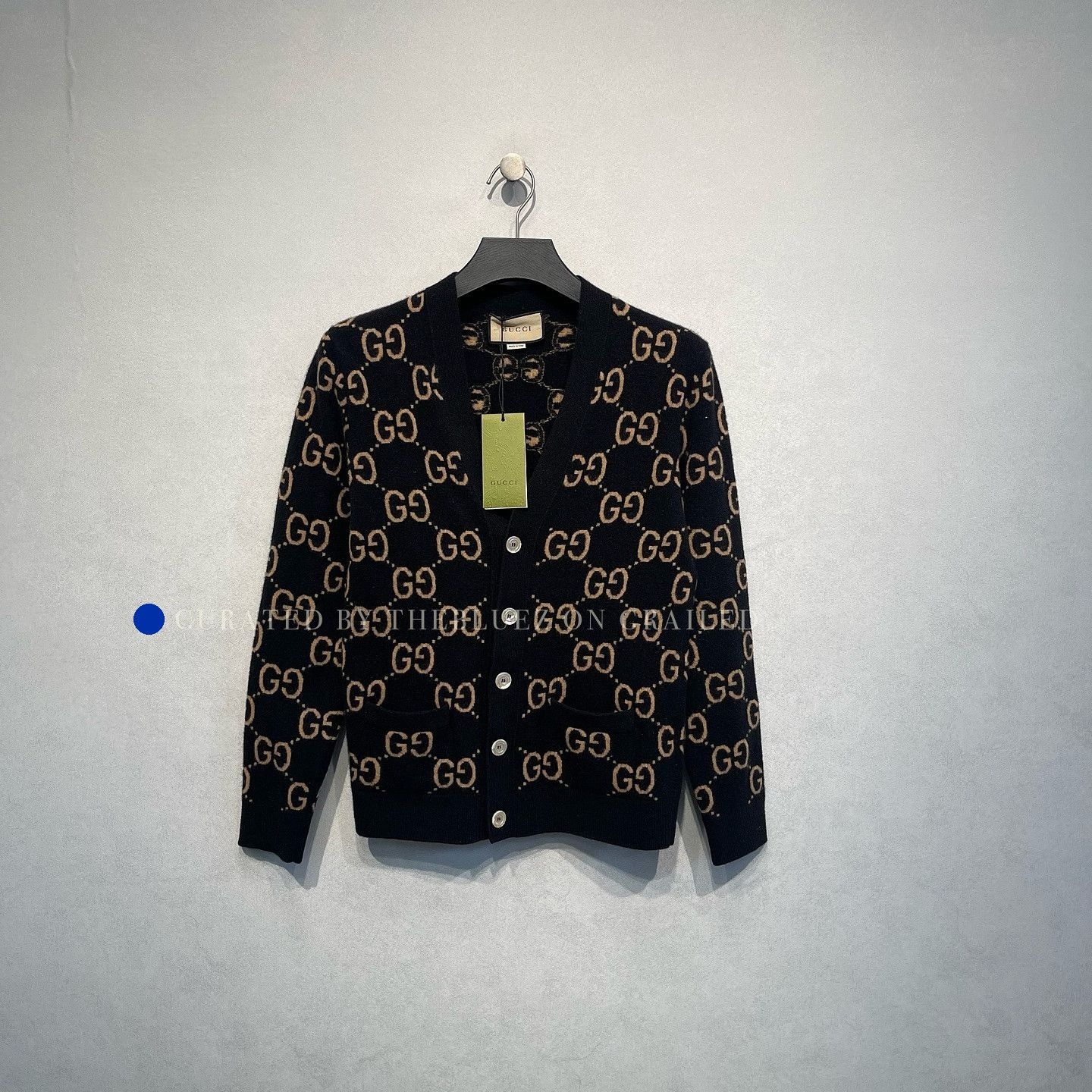 Gucci Black GG Logo Knit Cardigan Size US M / EU 48-50 / 2 - 1 Thumbnail