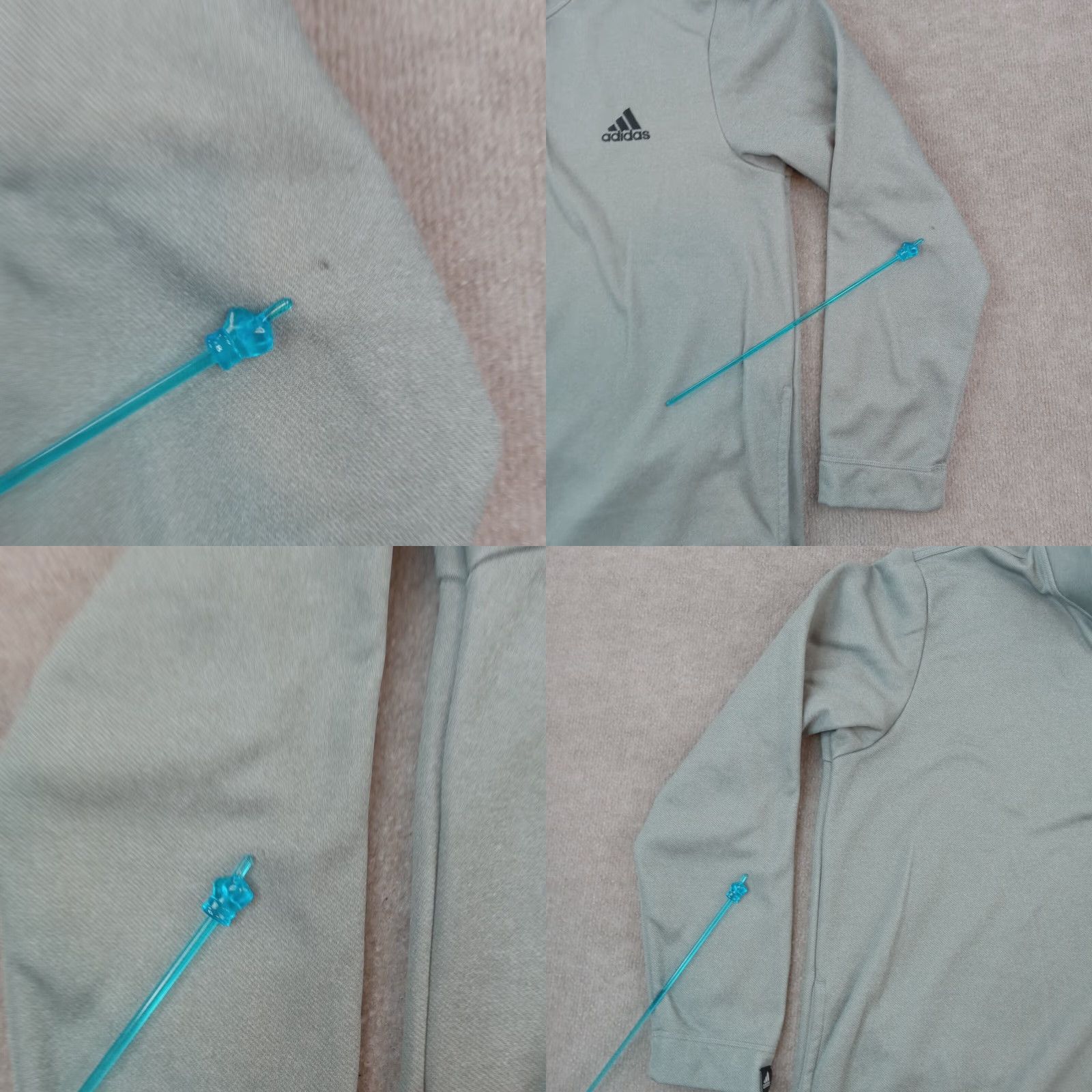 Adidas VINTAGE Adidas Sweatshirt Men's XL Gray 1/4 Zip Pullover Lightweight Mock Neck Casual Logo Outdoor Football Golf Gym Tennis Running Men Size US XL / EU 56 / 4 - 8 Thumbnail