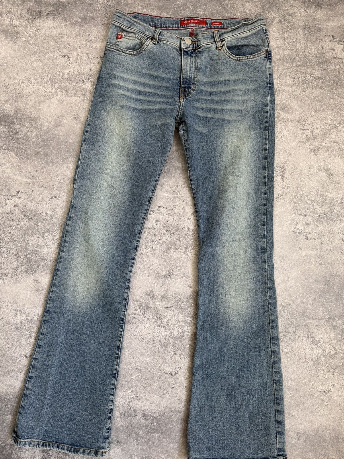 Miss Sixty Miss Sixty Flared Jeans Low Rise Avant Garde Denim Pants Y2K Size 31" - 18 Thumbnail