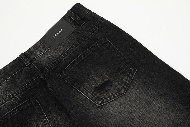 Jean American retro high street washed whiskered jeans for men Size US 32 / EU 48 - 5 Thumbnail