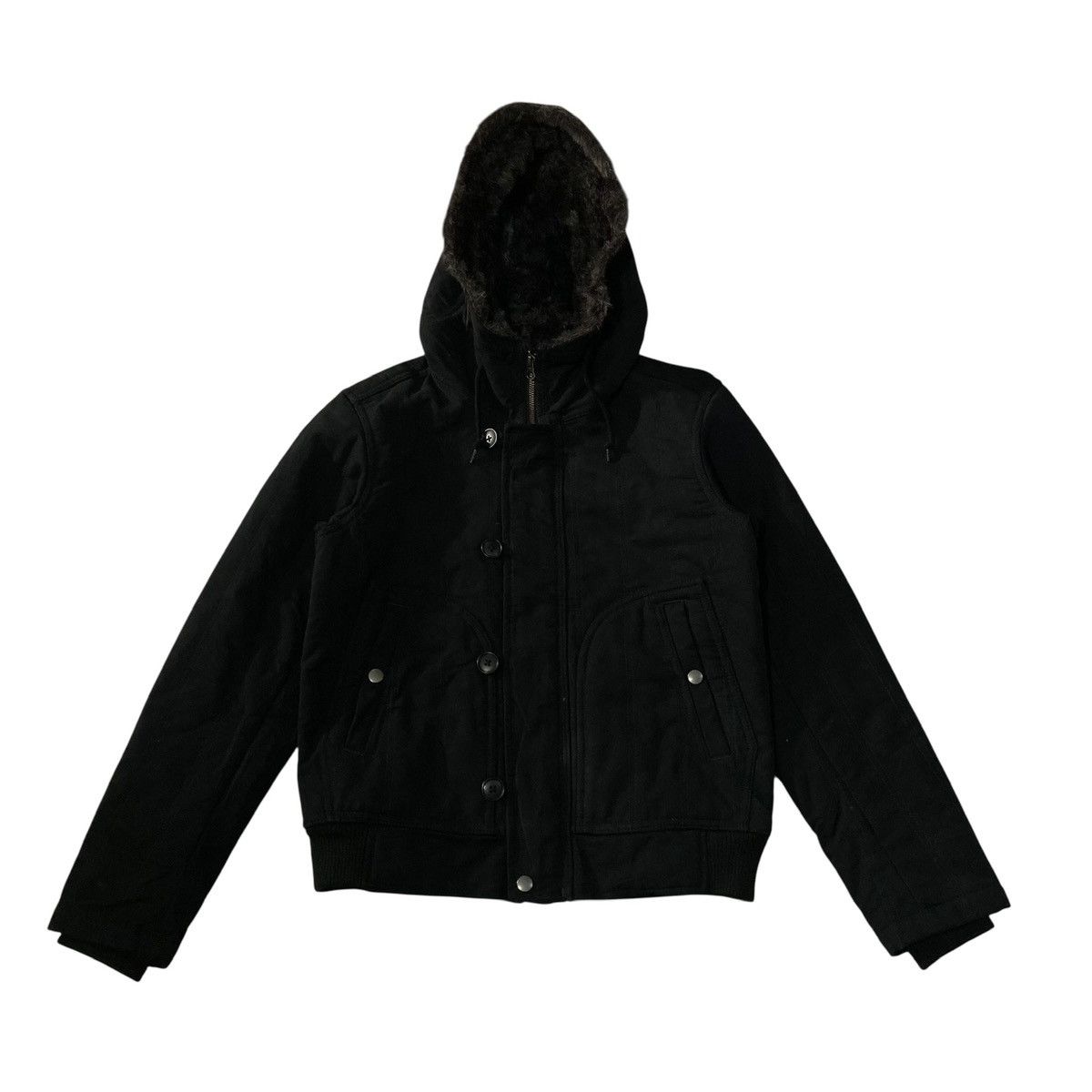 Le Grande Bleu (L.G.B.) BEAMS Bono Hooded Fur Apocalypse Jacket Gothic Vkei Japanese Size US M / EU 48-50 / 2 - 5 Thumbnail