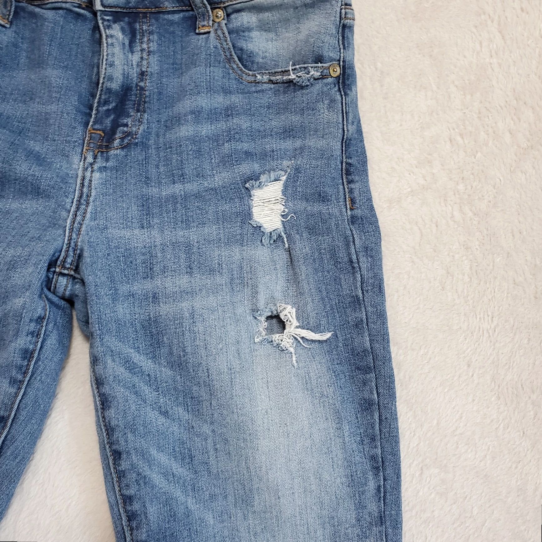 Pistola PISTOLA Jeans Women 29 Blue Mid Rise Tapered Ankle Distressed Released Hem Denim Size 29" - 6 Thumbnail