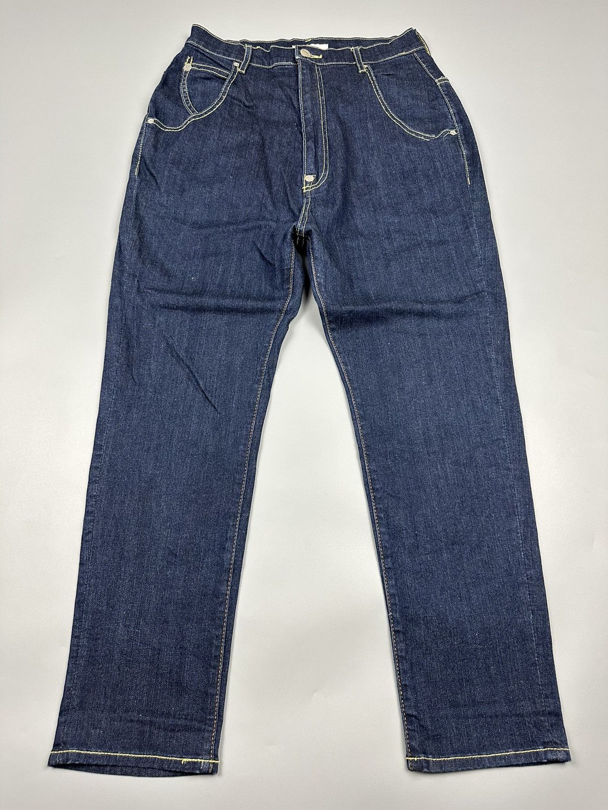 Issey Miyake × Ne-Net Ne-Net by Issey Miyake Embroidered Buckle Back Denim Size US 28 / EU 44 - 6 Thumbnail