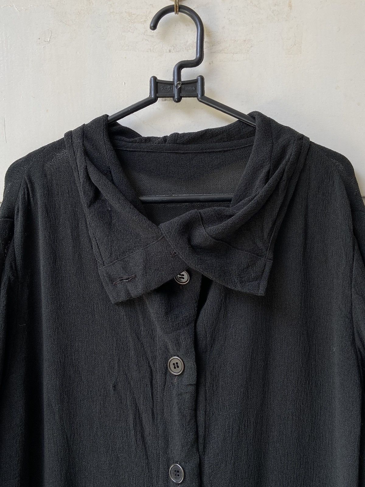 Japanese Brand STENCIL Army Black Long Mesh Shirt Size US L / EU 52-54 / 3 - 4 Thumbnail