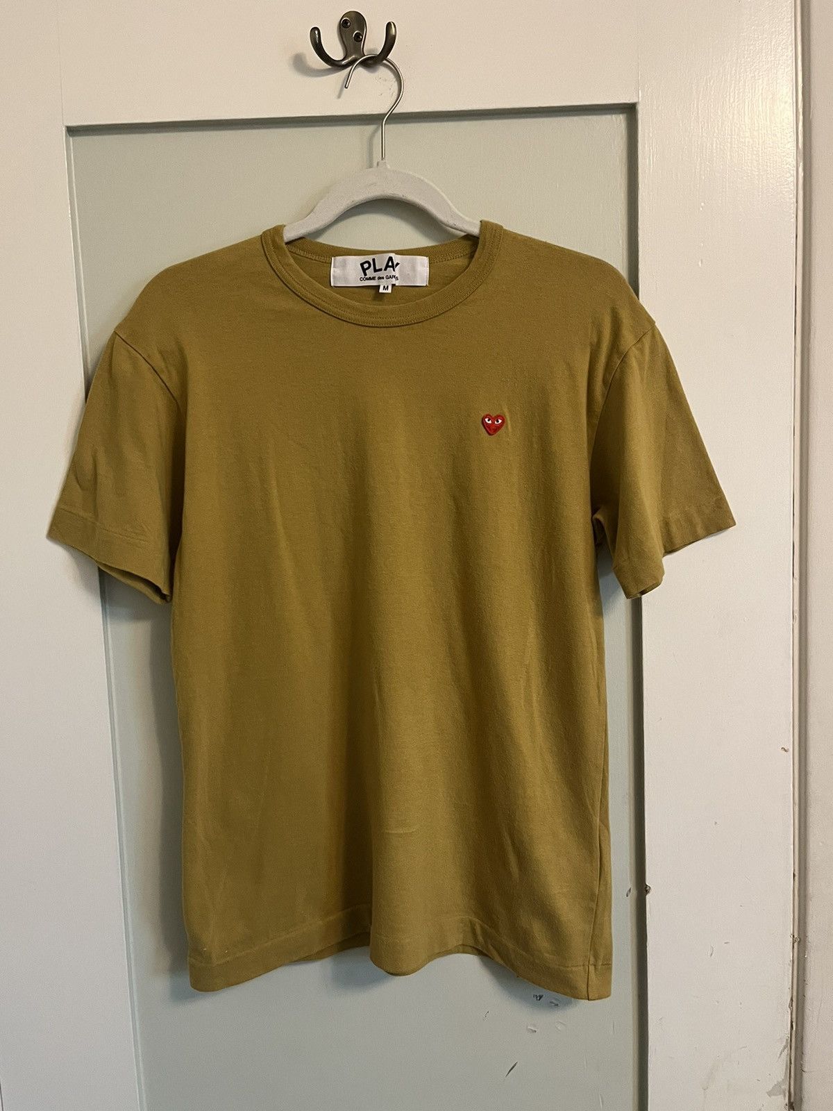 Comme des Garcons × Comme des Garcons PLAY × Comme des Garcons SHIRT Hearts Tee - Olive Size US M / EU 48-50 / 2 - 1 Thumbnail