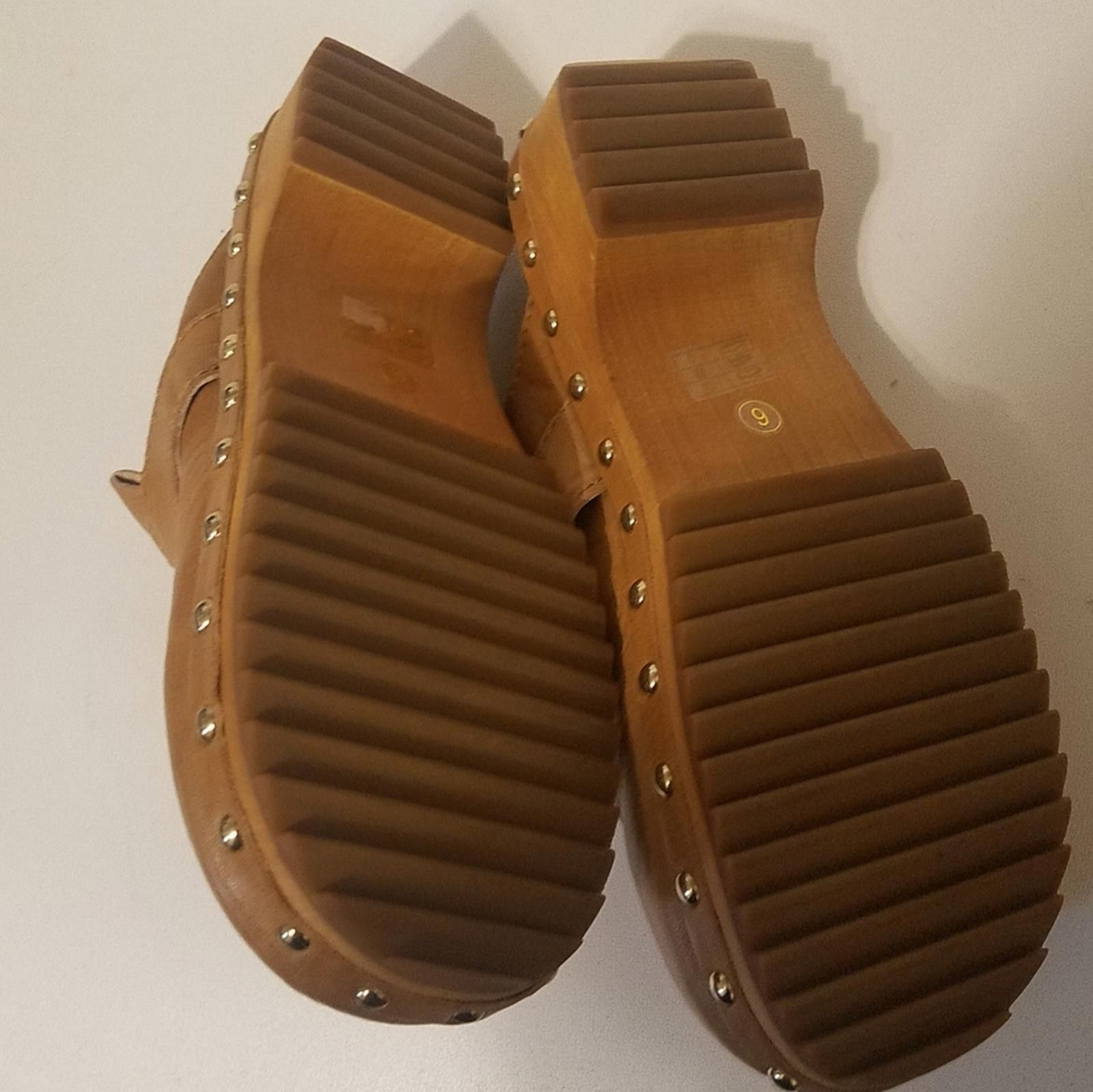Designer Kelsi Dagger Tan Leather Clogs Size 6 Size US 6 / IT 36 - 4 Thumbnail