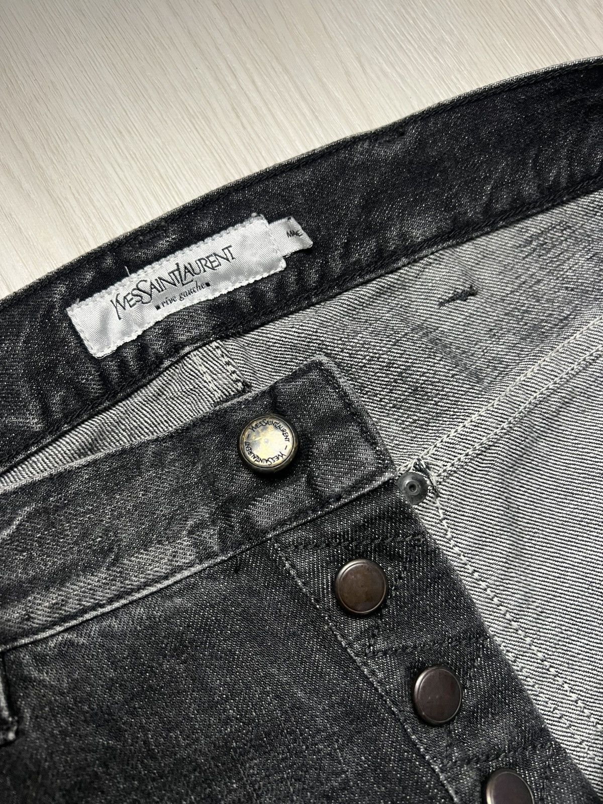 Yves Saint Laurent 2003 YSL Rive Gauche by Tom Ford Washed Bootcut Denim Size US 30 / EU 46 - 6 Thumbnail