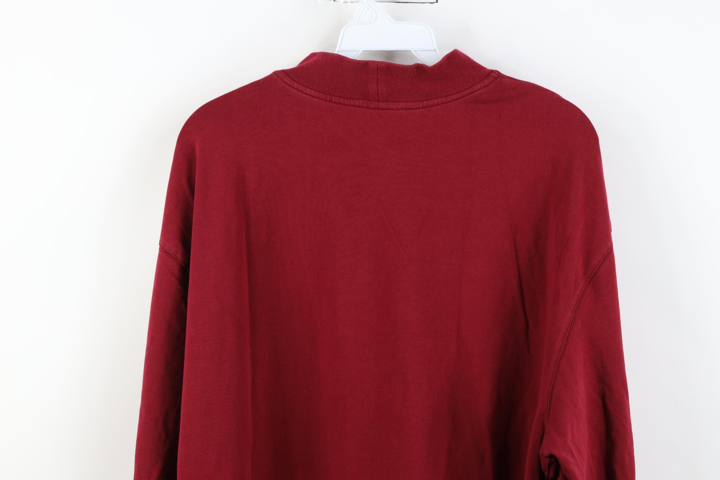 Nike Vintage Y2K Nike Travis Mini Swoosh Mock Neck T-Shirt Red Size US L / EU 52-54 / 3 - 14 Thumbnail