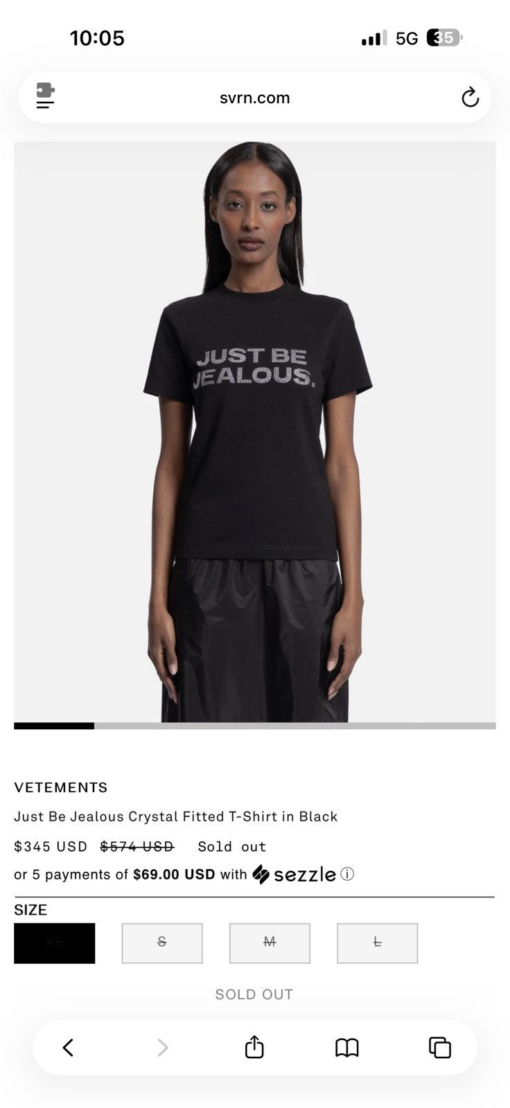 Vetements VETEMENTS Just be jealous tee Size US XS / EU 42 / 0 - 3 Thumbnail