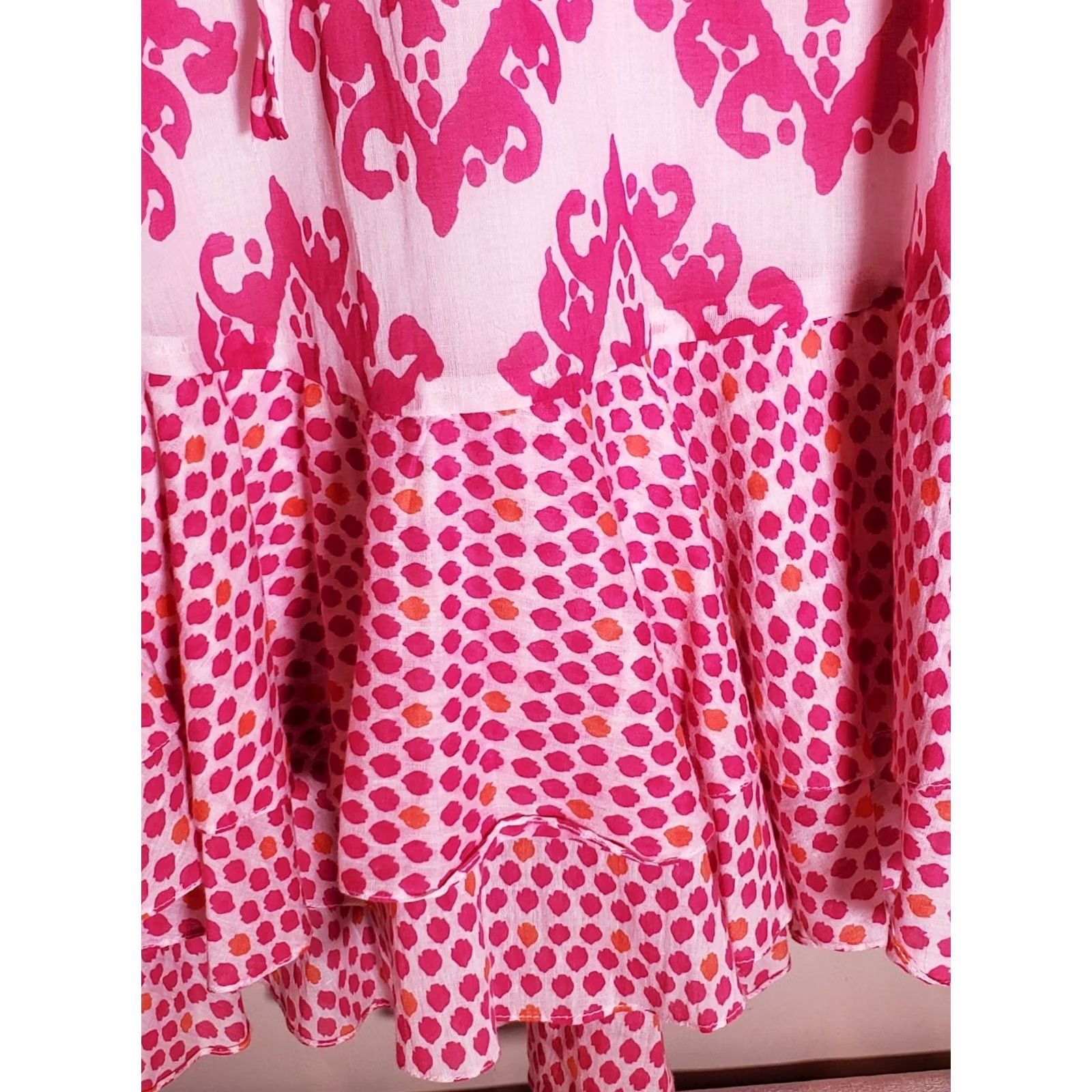 Vintage Rungolee Bellini Cotton Mini Dress Pink Ikat Women's XS Size XS / US 0-2 / IT 36-38 - 5 Thumbnail
