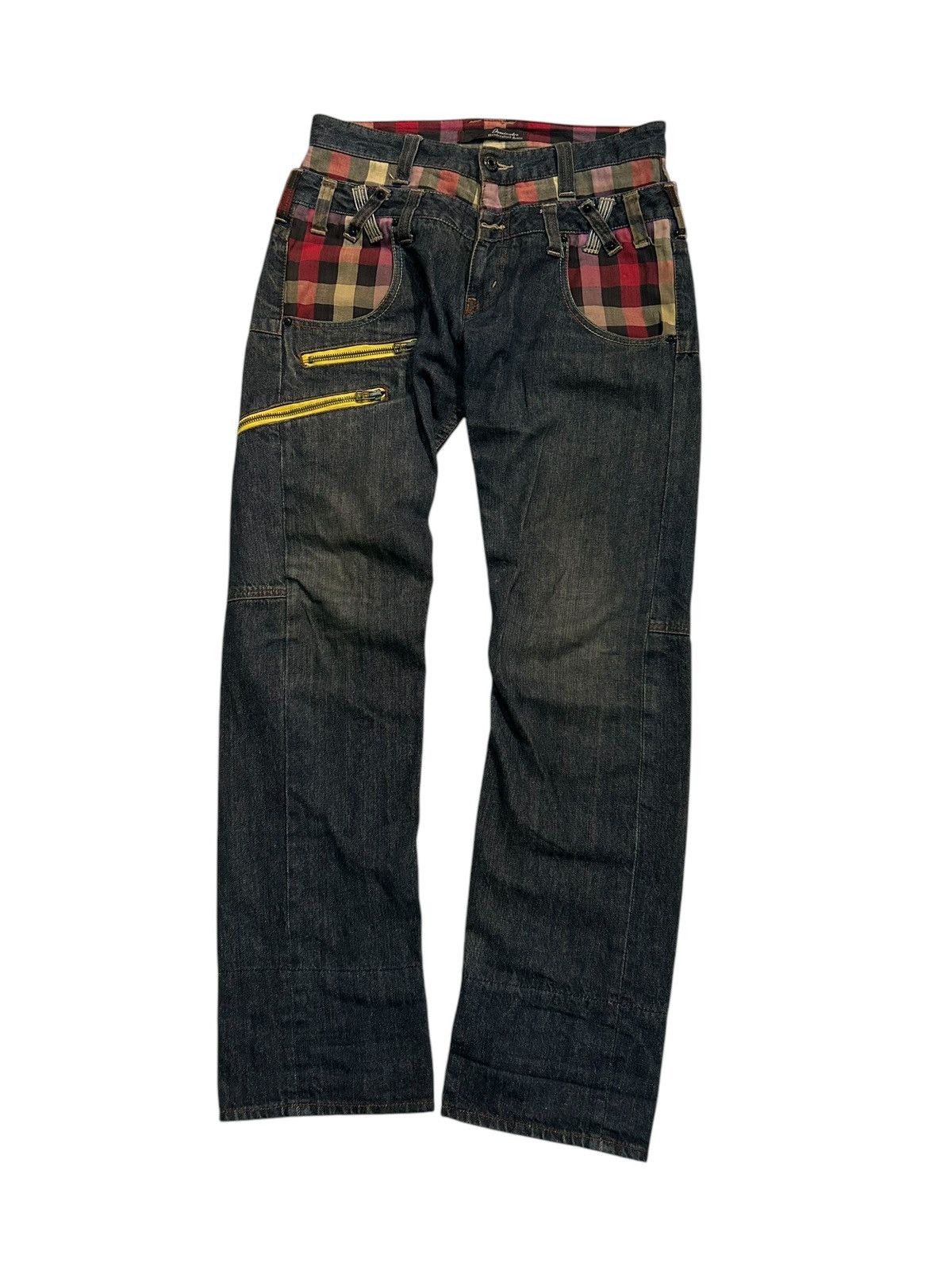 Japanese Brand × Kapital × Vintage Double Waist Dominate Japanese Punk Style Denim Jeans Size US 31 - 3 Thumbnail