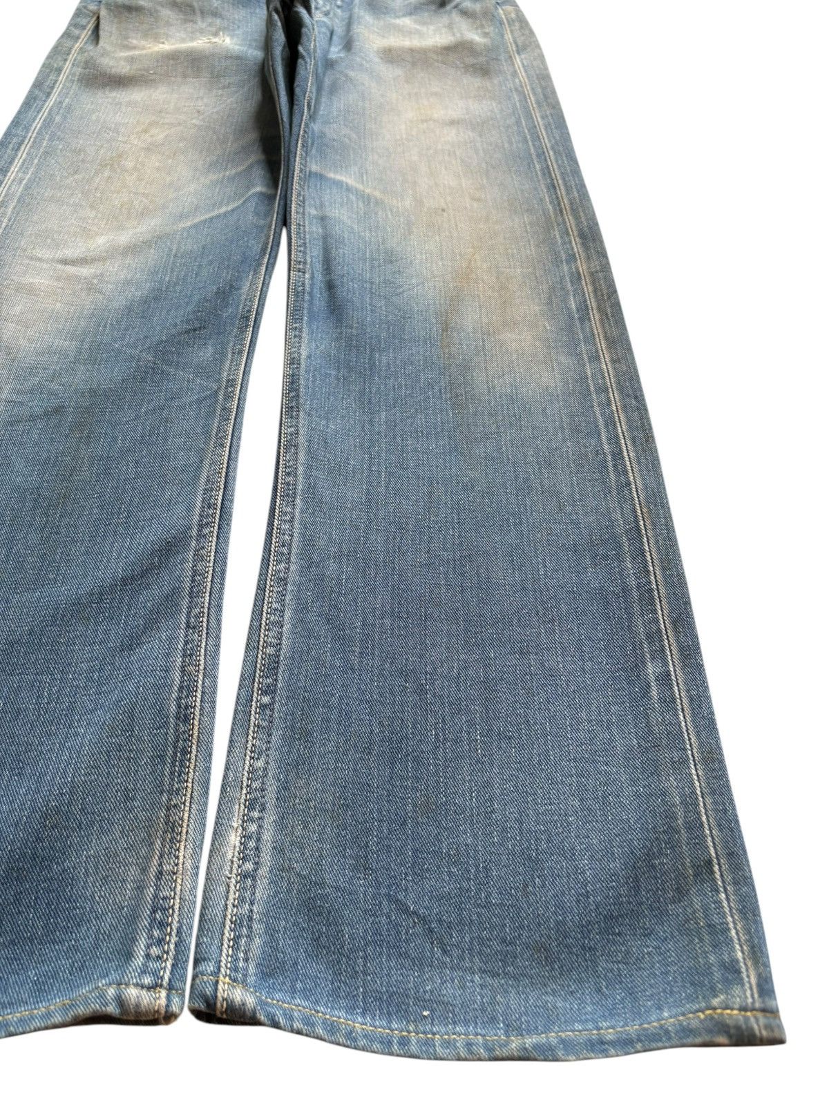 Lee Vintage 70s Lee Cowboy Selvedge Mud Wash Baggy Jeans Size US 30 / EU 46 - 9 Thumbnail