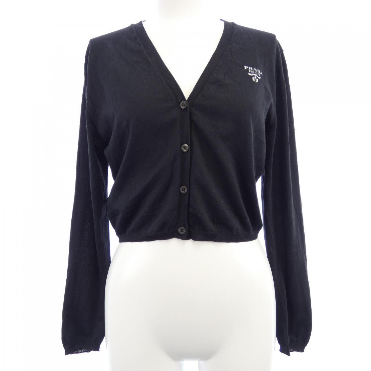 Prada Prada Prada P25L07 S221 10OW Silk Cardigan Others Tops P25L07 S221 10OW DUTY FREE for USA Size ONE SIZE - 1 Thumbnail