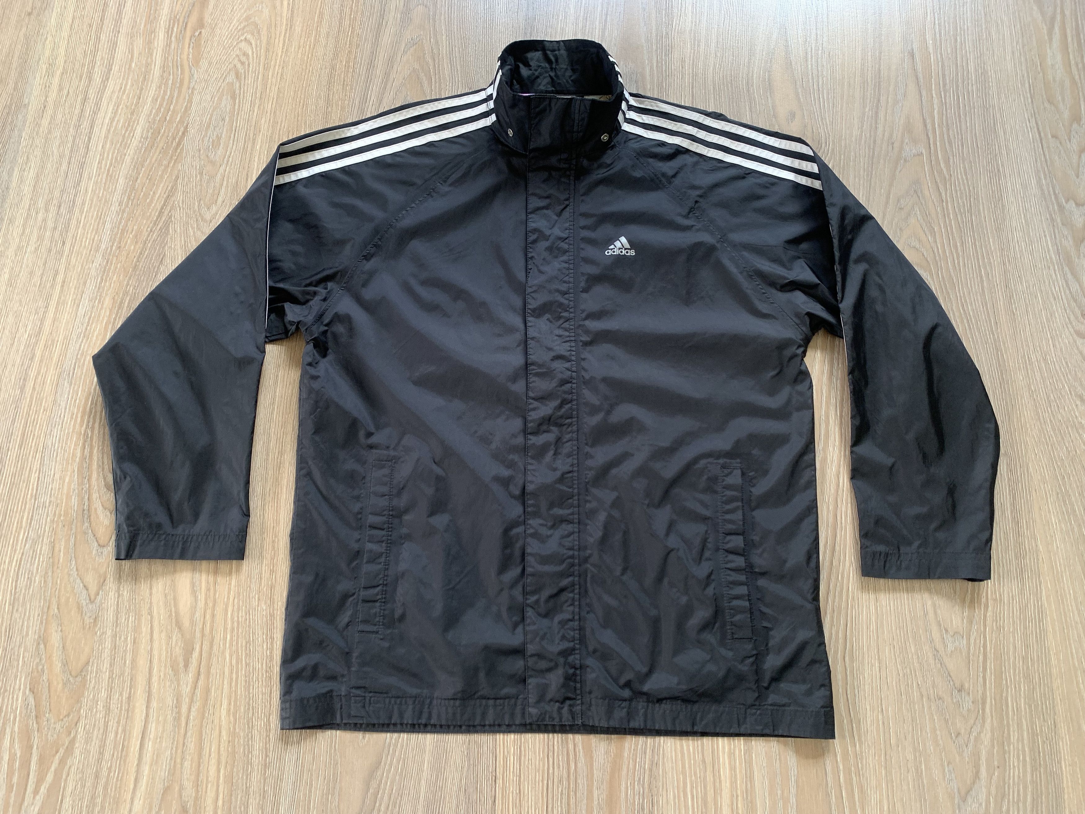 Adidas Youth Vintage Adidas Black Waterproof Rain Jacket Size US XXS / EU 40 - 2 Thumbnail