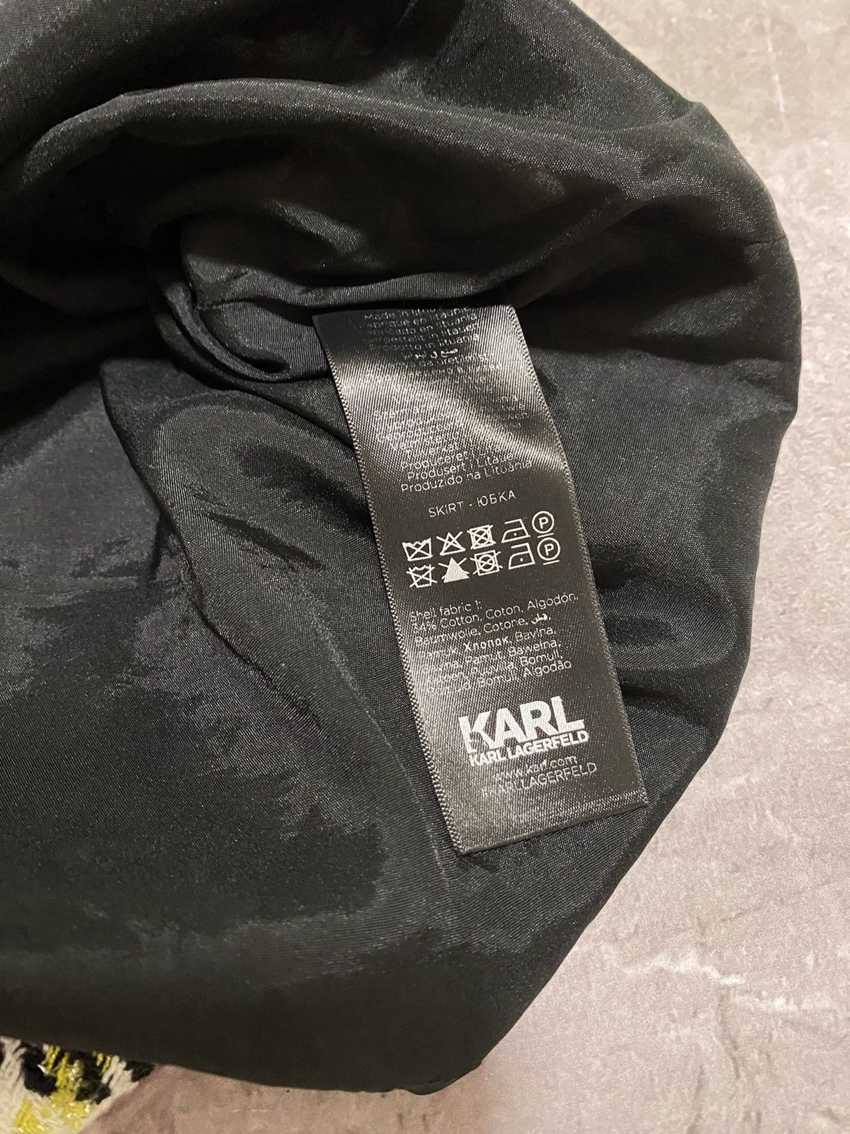 Designer × Karl Lagerfeld Rare Karl Lagerfeld Paris Midi Skirt Luxury Multicoloured Size 32" / US 10 / IT 46 - 6 Thumbnail