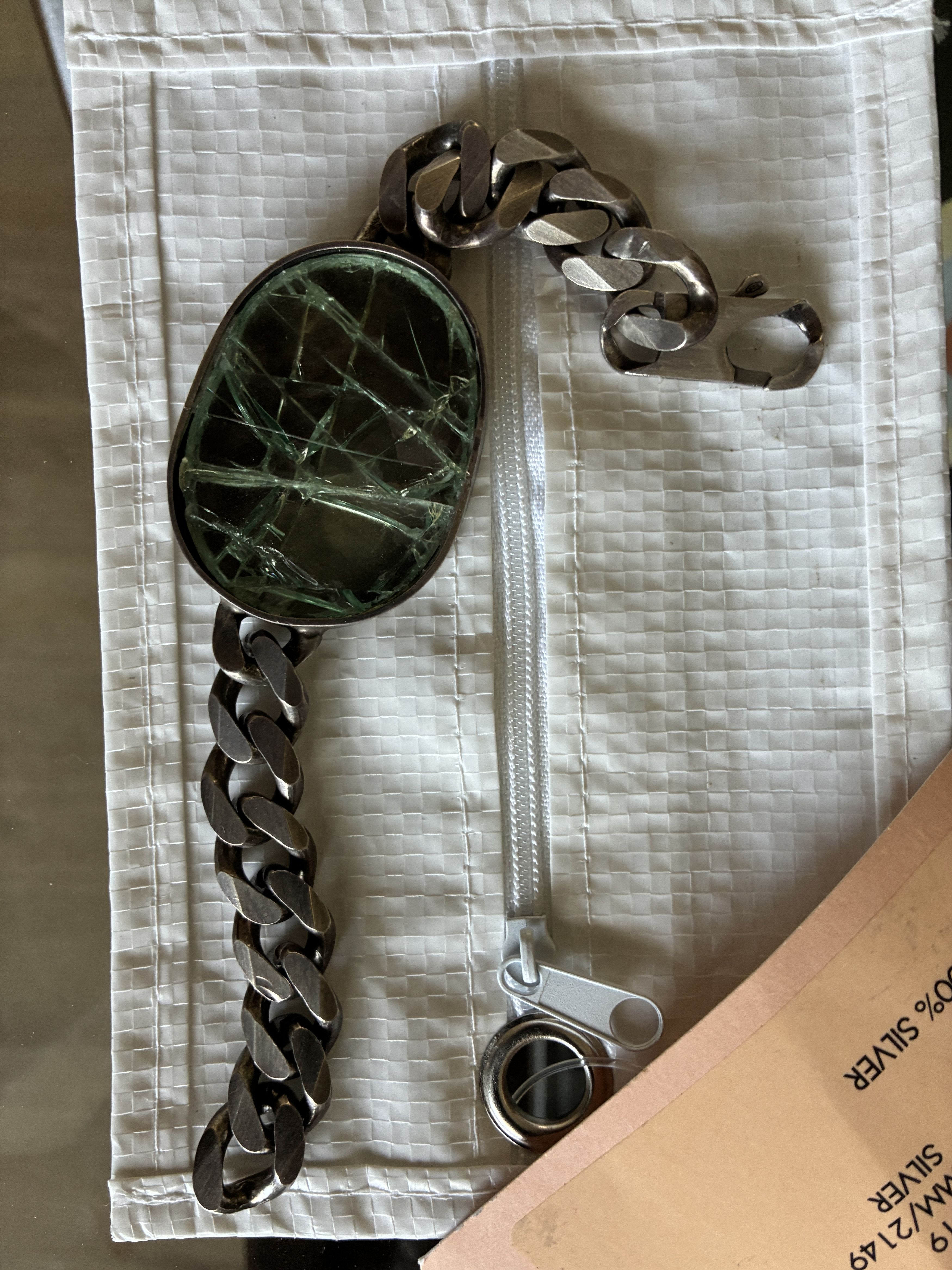 Deepti CRASH GLASS SILVER BRACELET Size ONE SIZE - 2 Thumbnail
