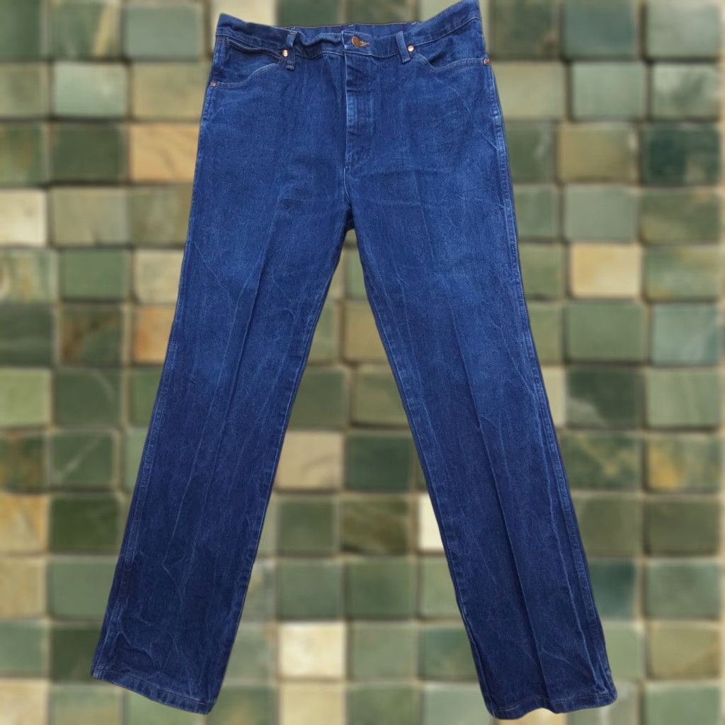 Wrangler Wrangler Cowboy Cut Jeans Mens 38 x 34 Dark Wash Denim Slim 5-Pocket USA Theme Model 13MWZ Size US 38 / EU 54 - 1 Thumbnail
