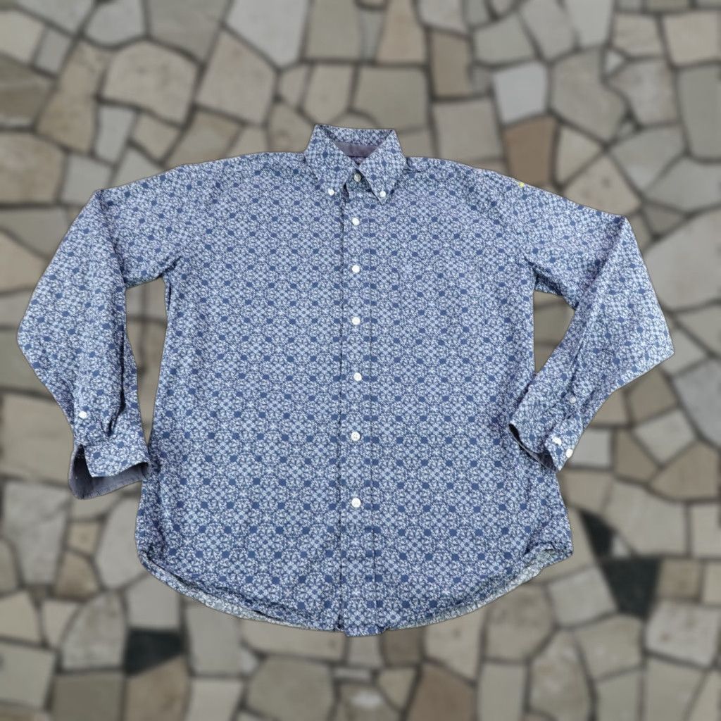 Stetson VINTAGE Stetson Shirt Mens Small Blue White Floral Print Button-Up Western Shirt S Blue Floral Reg Mens Size US S / EU 44-46 / 1 - 1 Thumbnail