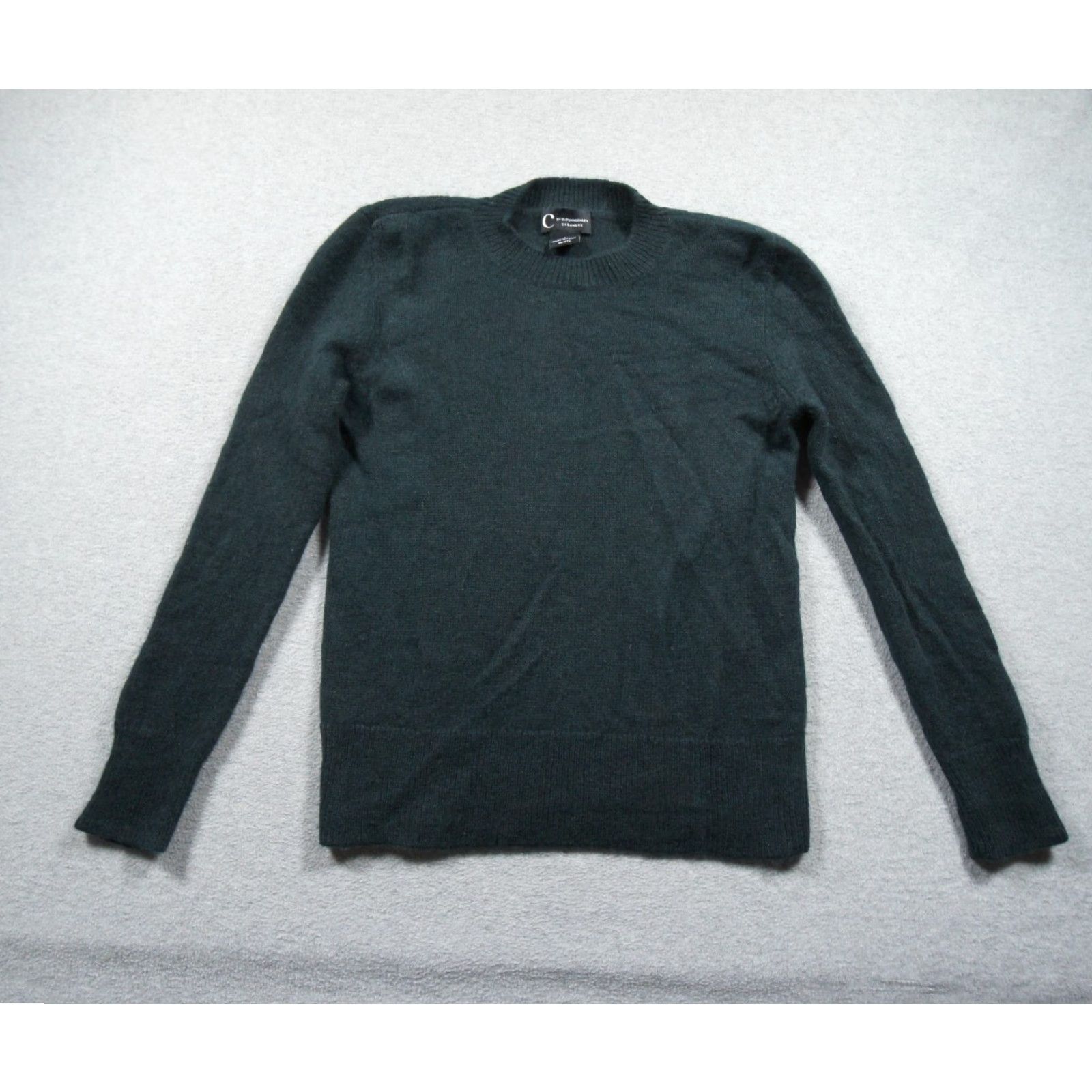 Bloomingdale's C by Bloomingdales Sweater Womens Small Green Cashmere 2Ply Knit Pullover Size S / US 4 / IT 40 - 2 Thumbnail
