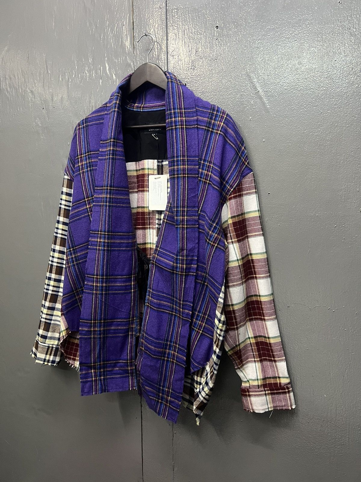 Japanese Brand Qlad Museum Patchwork Plaid Kimono Size US M / EU 48-50 / 2 - 2 Thumbnail