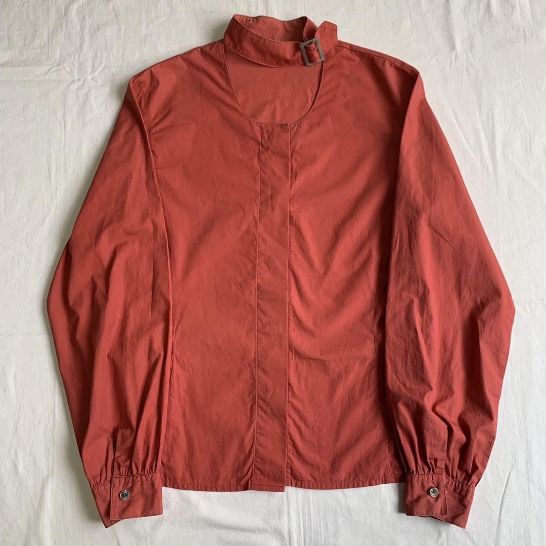 image of Jean Paul Gaultier Archive Cutout Bondage Shirt in Orange, Women's (Size Medium)